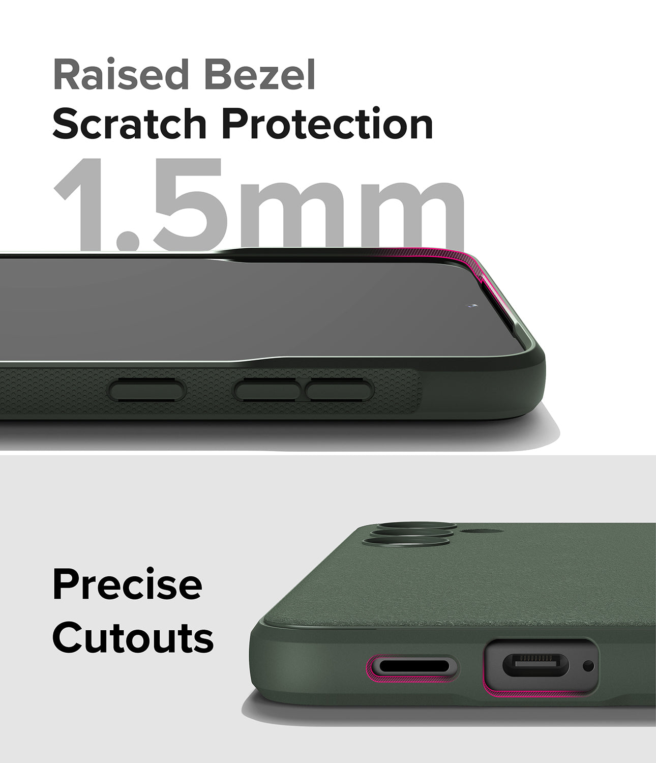 Galaxy S24 Plus Case | Onyx - Dark Green - Raised Bezel Scratch Protection. Precise Cutouts.