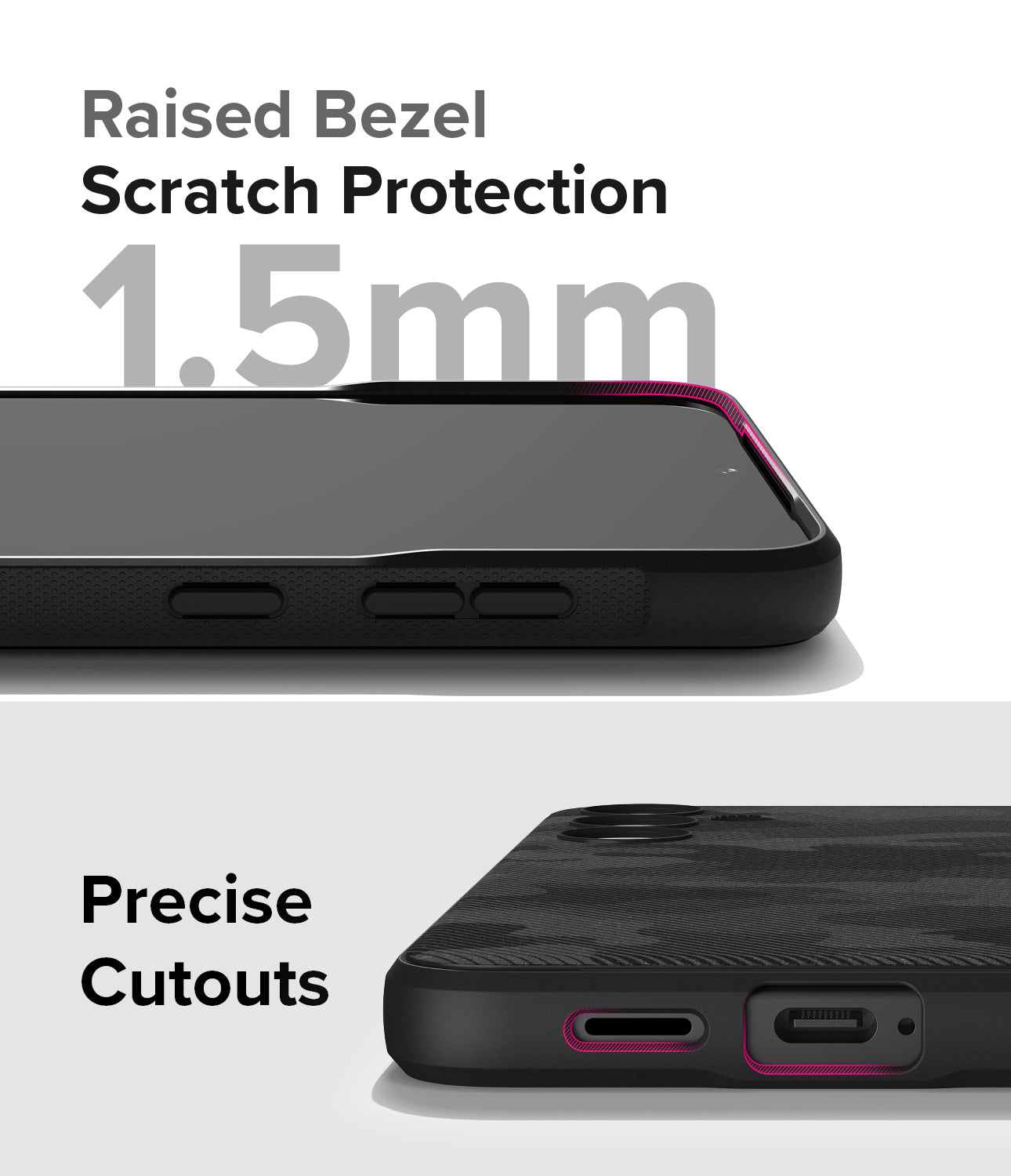 Galaxy S24 Case | Onyx Design - Camo Black - Raised Bezel Scratch Protection and Precise Cutouts.