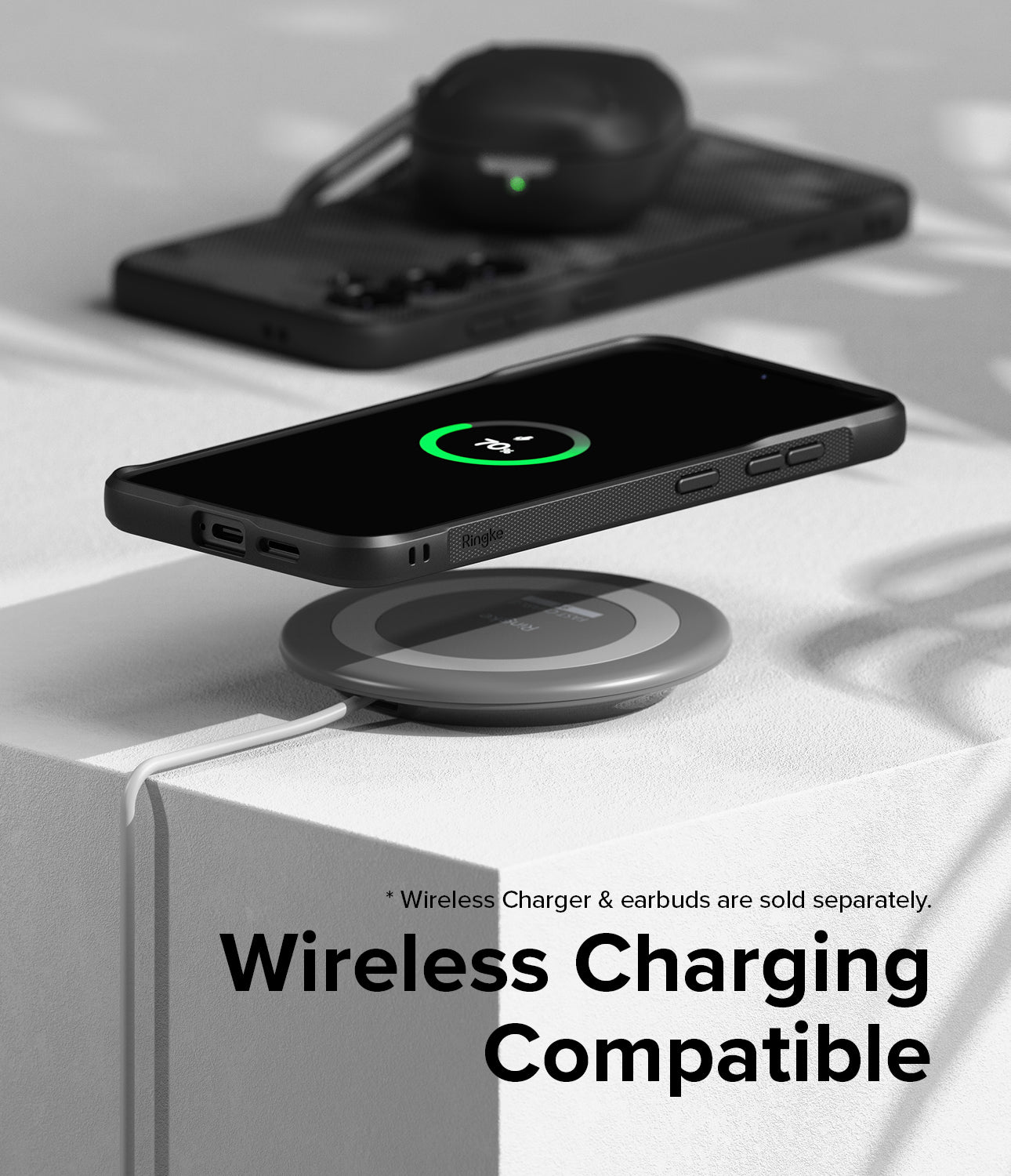Galaxy S24 Case | Onyx Design - Camo Black - Wireless Charging Compatible.
