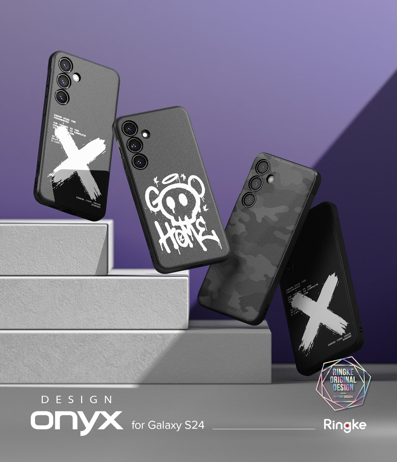Galaxy S24 Case | Onyx Design - Camo Black - By Ringke