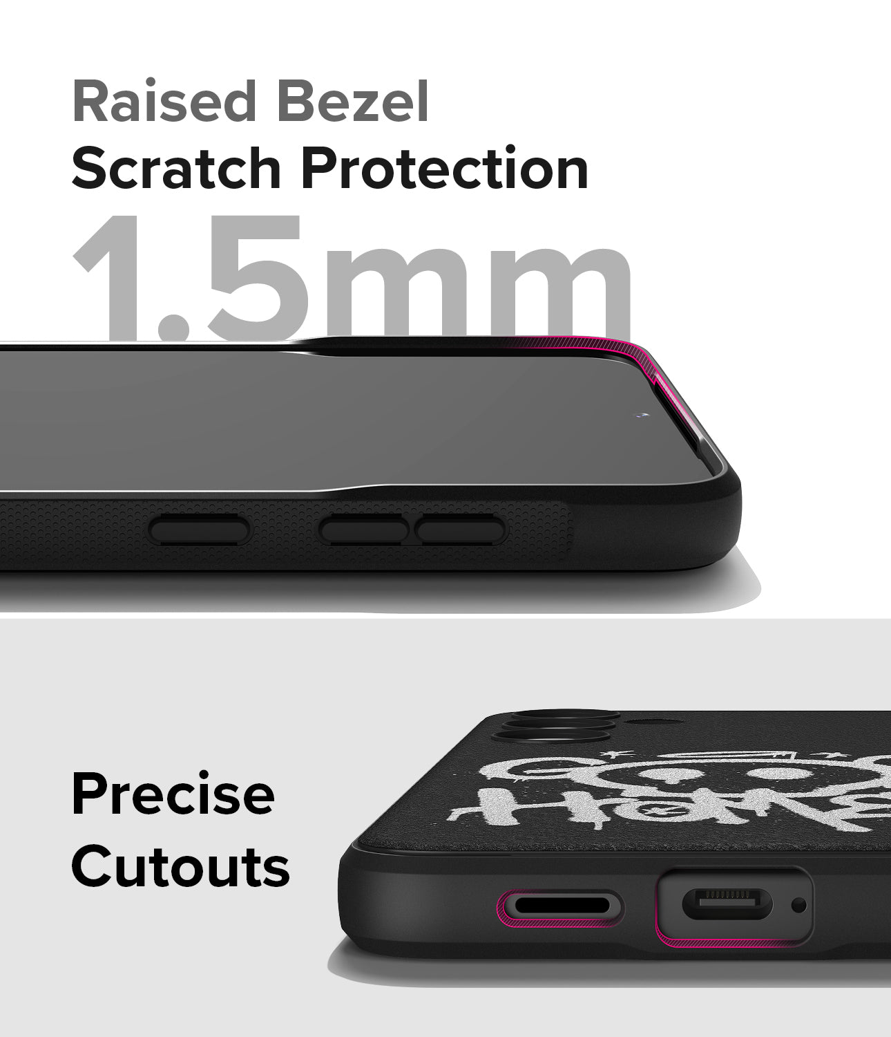 Galaxy S24 Plus Case | Onyx Design - Graffiti 2 - Raised Bezel Scratch Protection and Precise Cutouts.