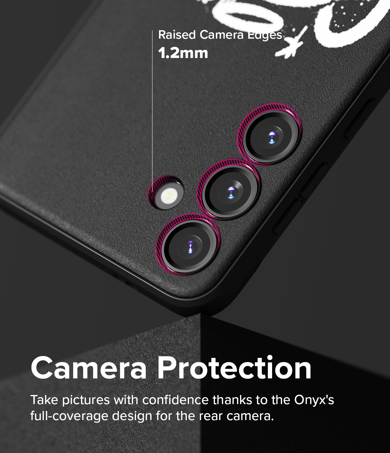 Galaxy S24 Plus Case | Onyx Design - Graffiti 2 - Camera Protection. Take pictures with confidence thanks to the Onyx's full-coverage design for the rear camera.