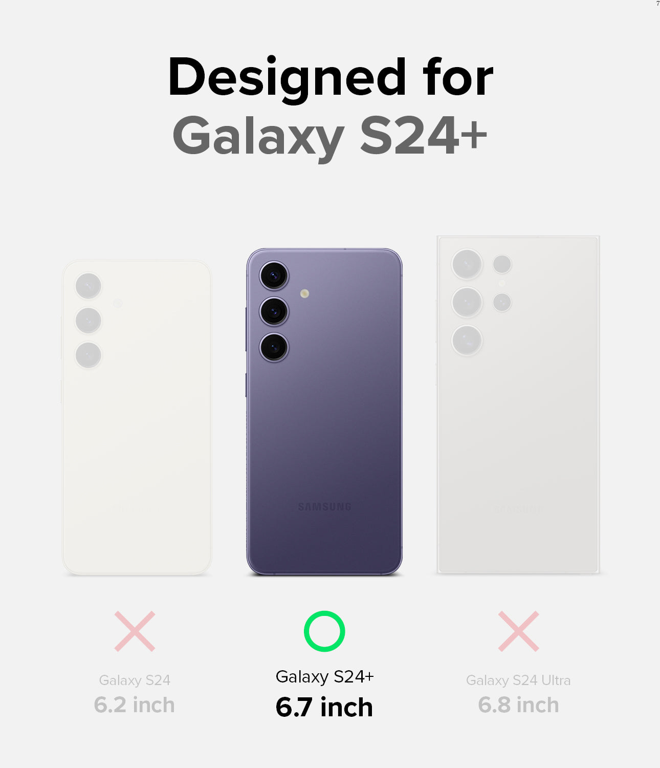 Galaxy S24 Plus Case | Onyx Design - X - Designed for Galaxy S24+