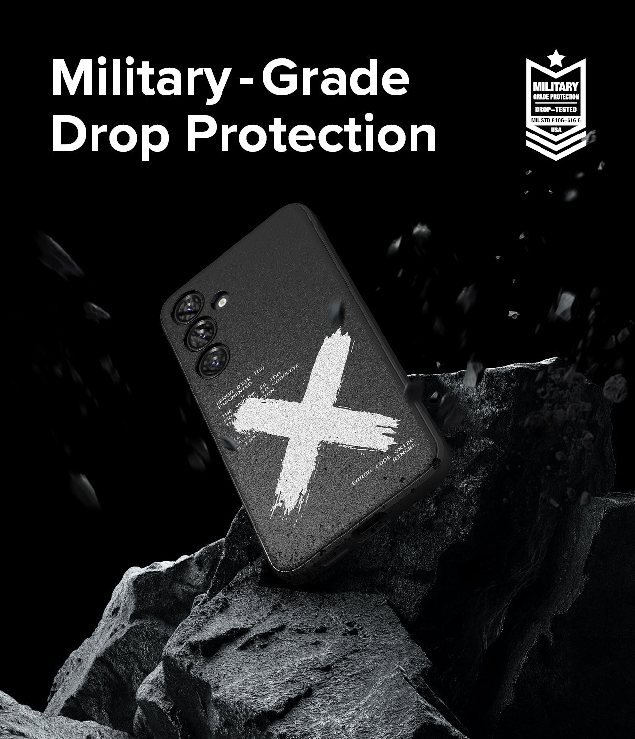 Galaxy S24 Case | Onyx Design - X - Military-Grade Drop Protection.