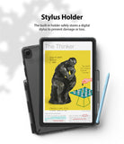 the built in stylus holder