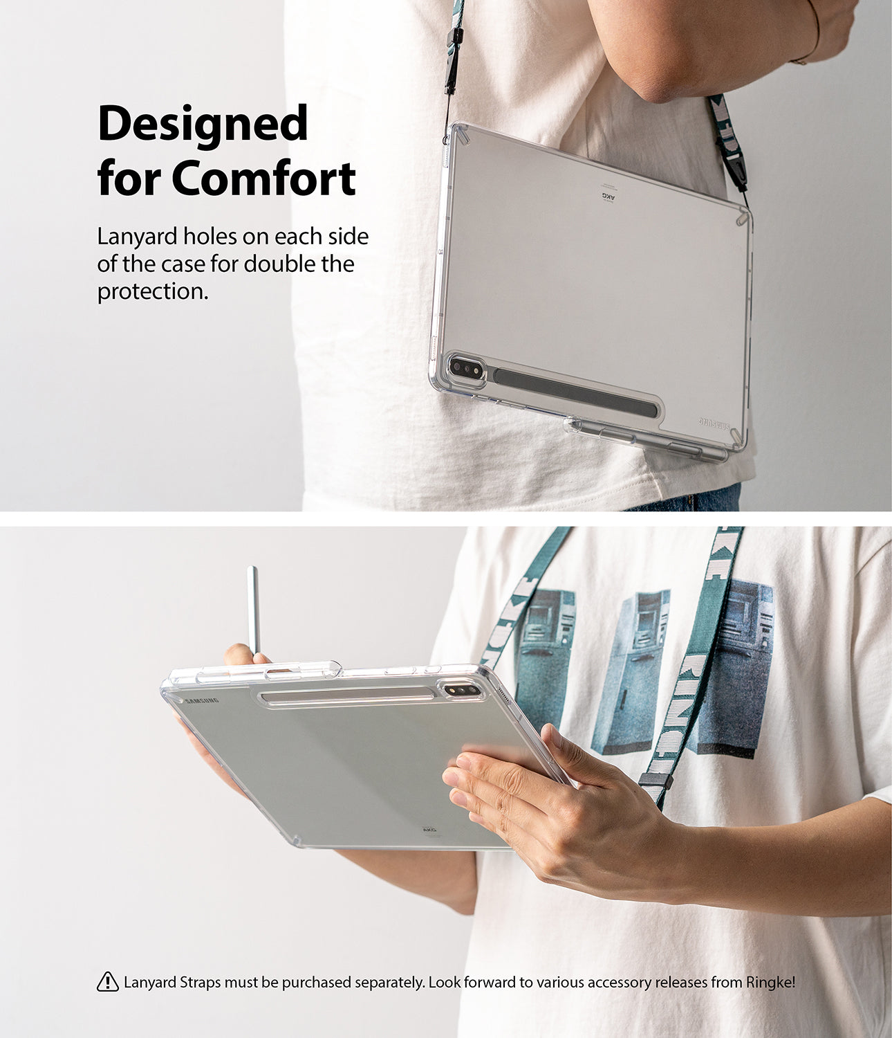 lanyard holes on each side of the case for double the protection