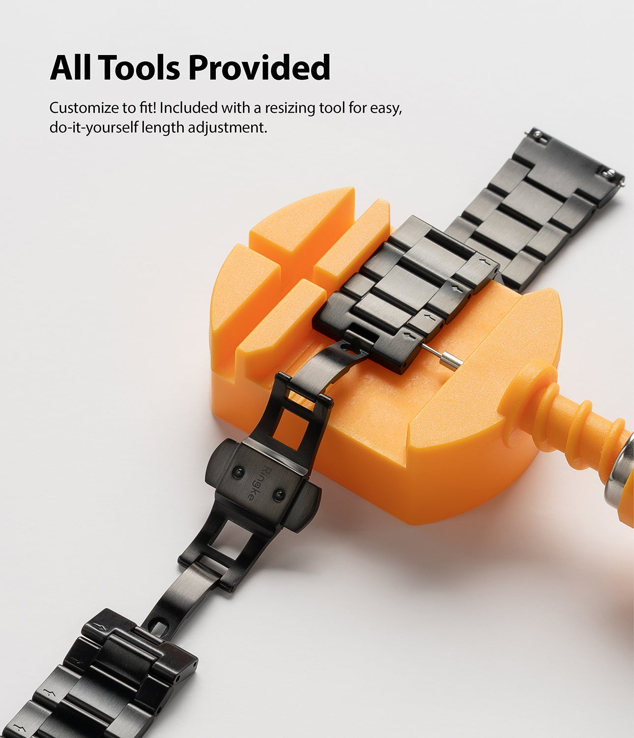 included with a resizing tool for easy DIY length adjustment