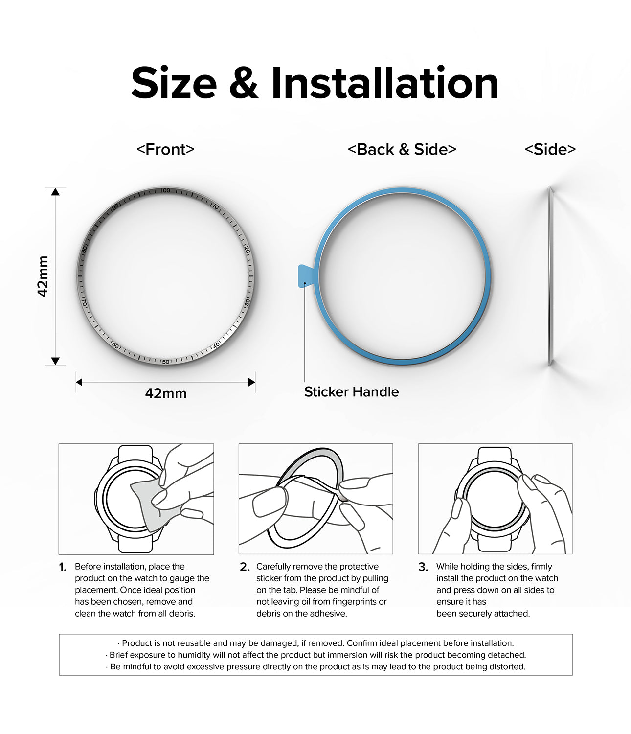 Galaxy Watch 4 Classic 42mm | Inner Bezel Styling 42-IN-01 Silver