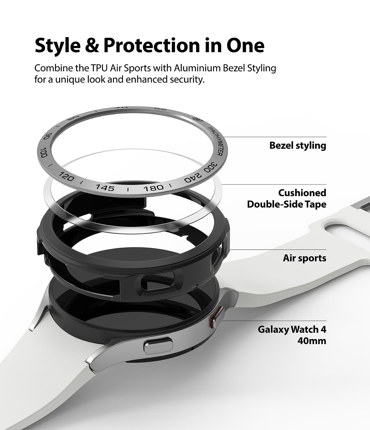 TPU Air Sports with Aluminum Bezel Styling for a unique look and enhanced security