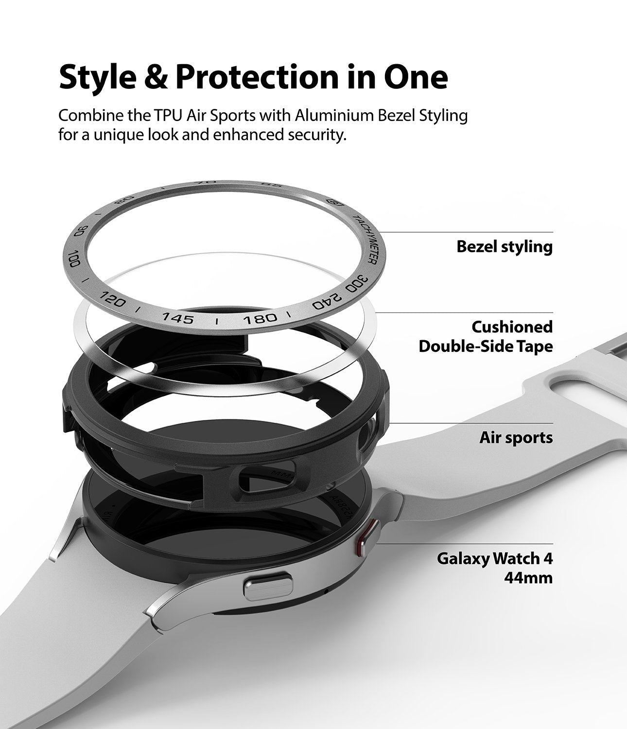 TPU Air Sports with Aluminum Bezel Styling for a unique look and enhanced security