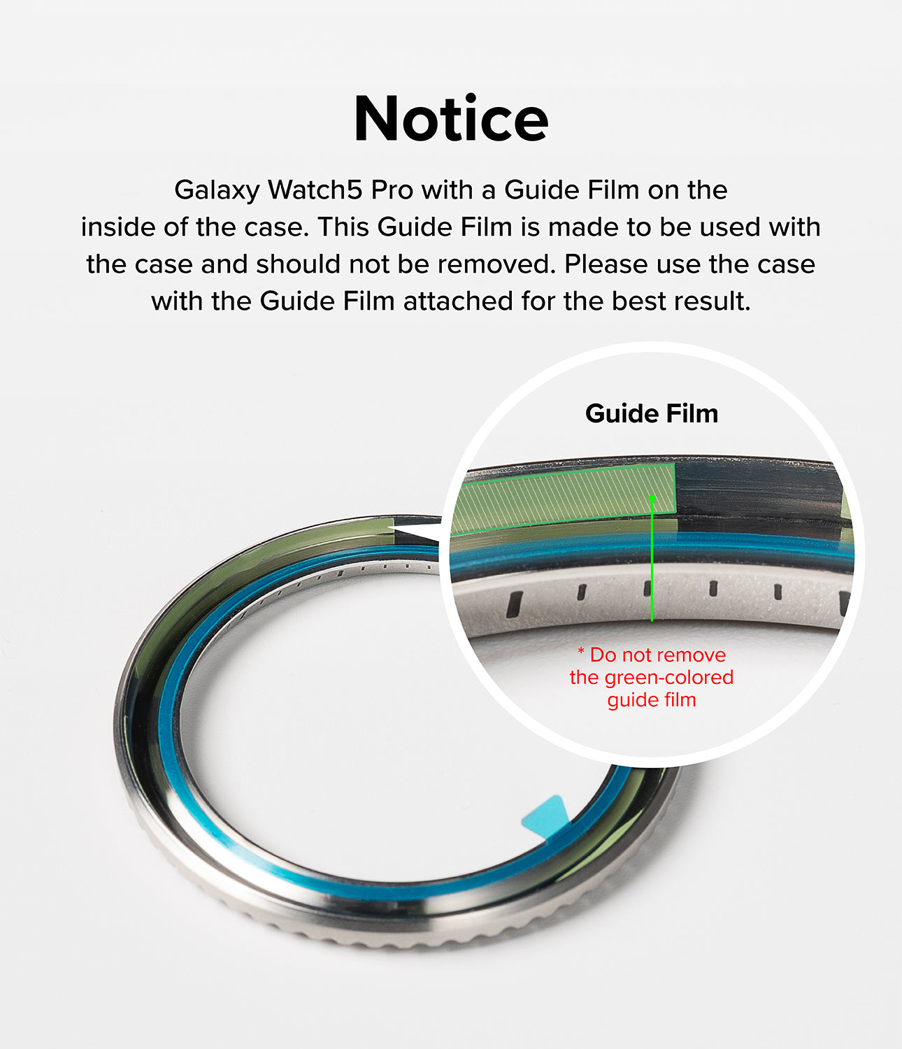 Galaxy Watch 5 Pro 45mm - Bezel Styling Premium - 45-97 Silver+White