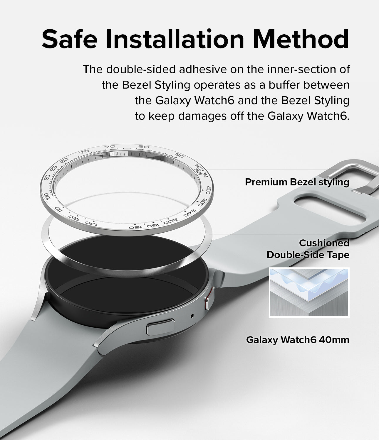 Galaxy Watch 6 40mm | Bezel Styling 40-97-White