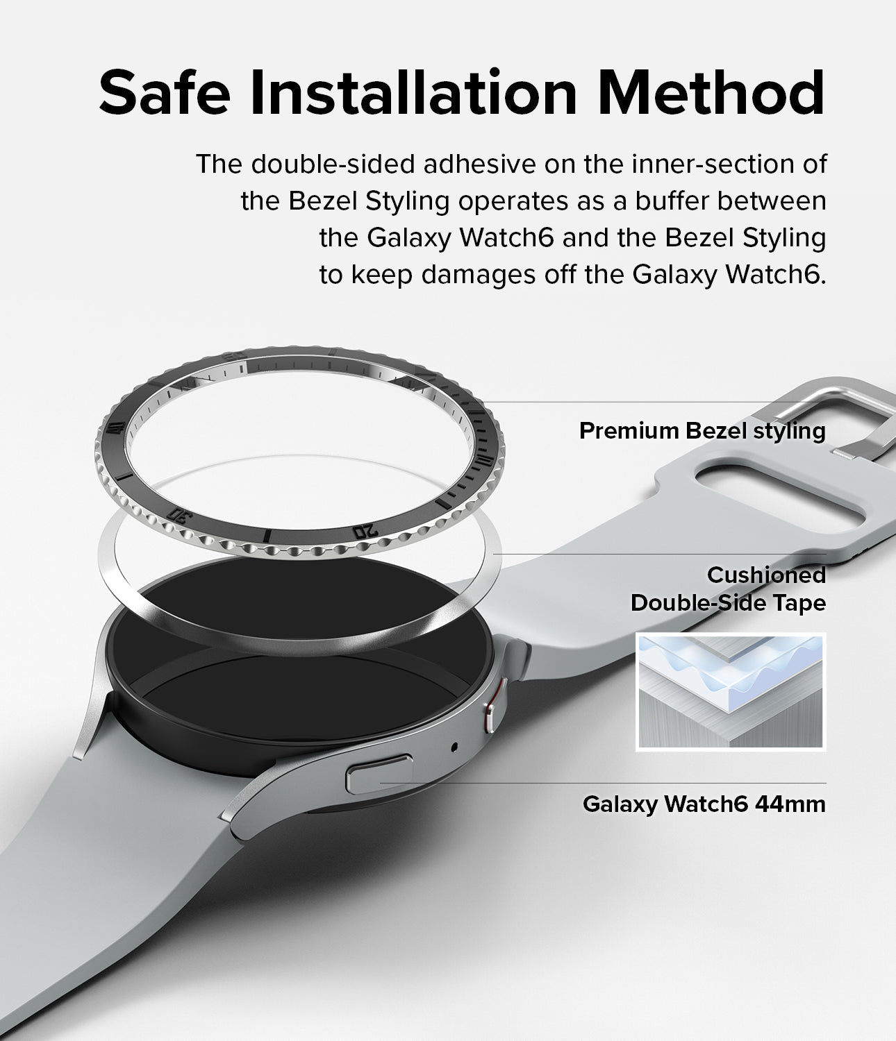 Galaxy Watch 6 44mm - Bezel Styling Premium - 44-96 Black