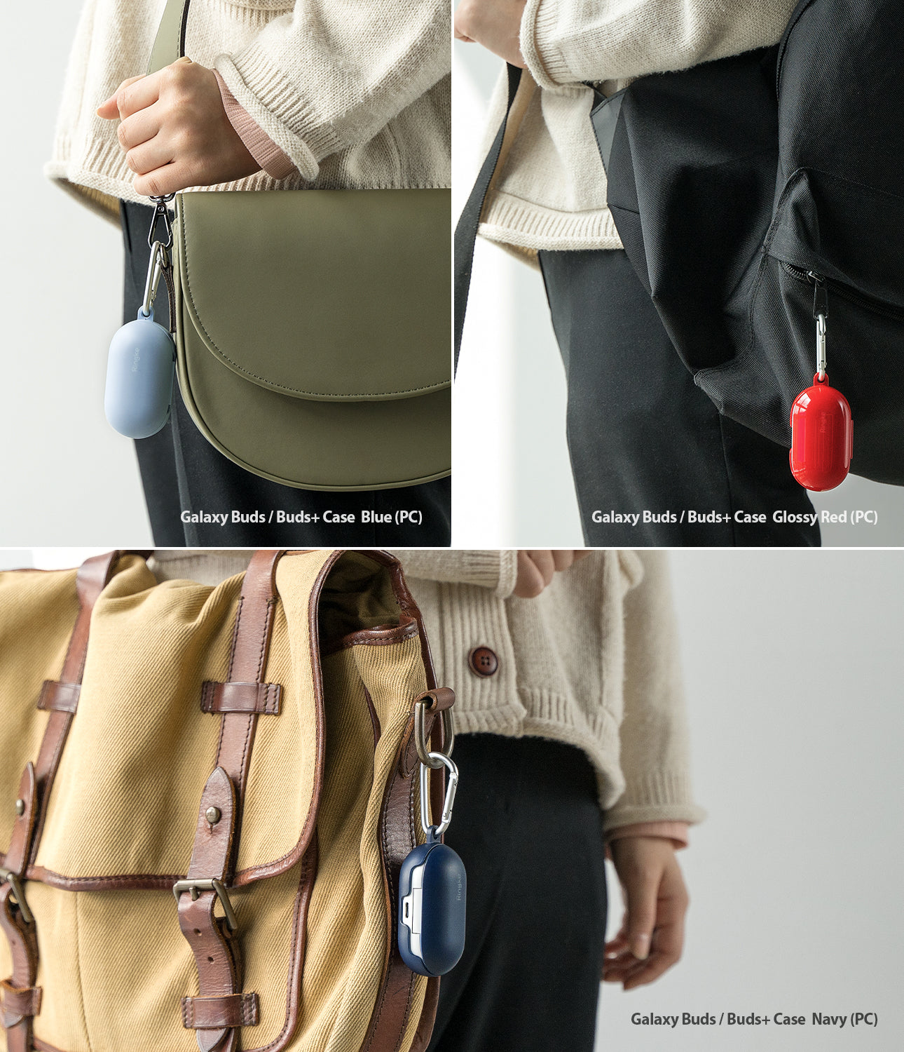 ringke galaxy buds / buds plus case - glossy red