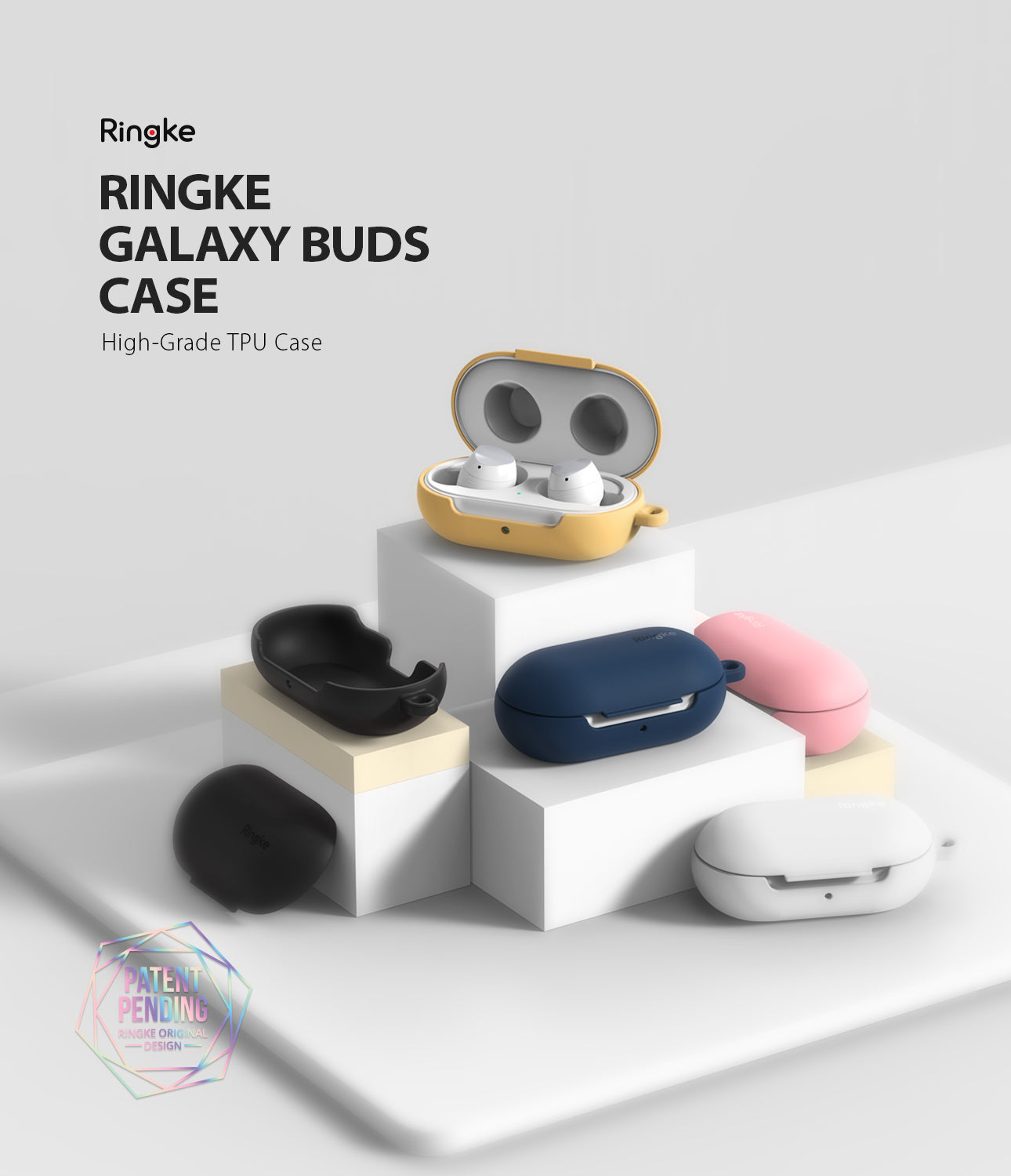ringke galaxy buds and buds plus case made with soft feeling coated tpu for maximum protection with sleek profile available in various color options