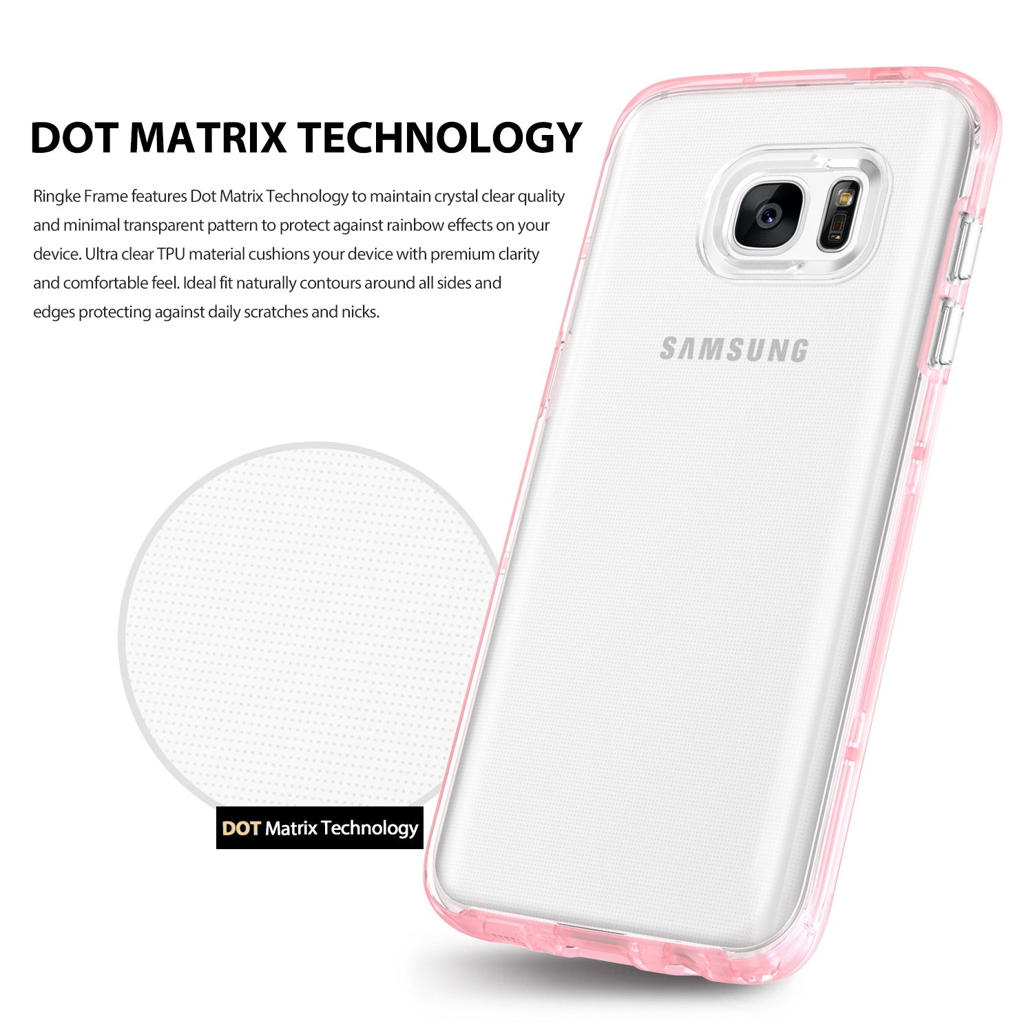ringke frame clear back advanced bumper protection cover case for galaxy s7 edge