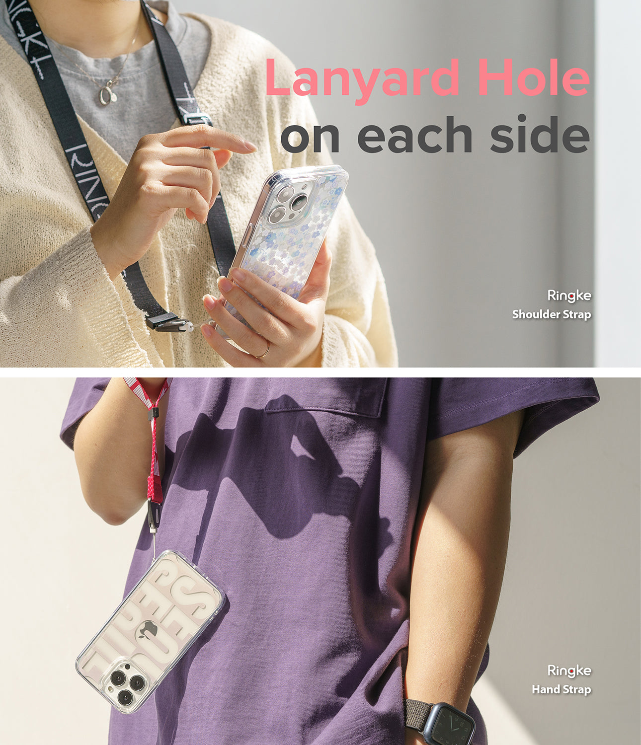 iPhone 13 Pro Case | Fusion Design - Lanyard hole on each side.