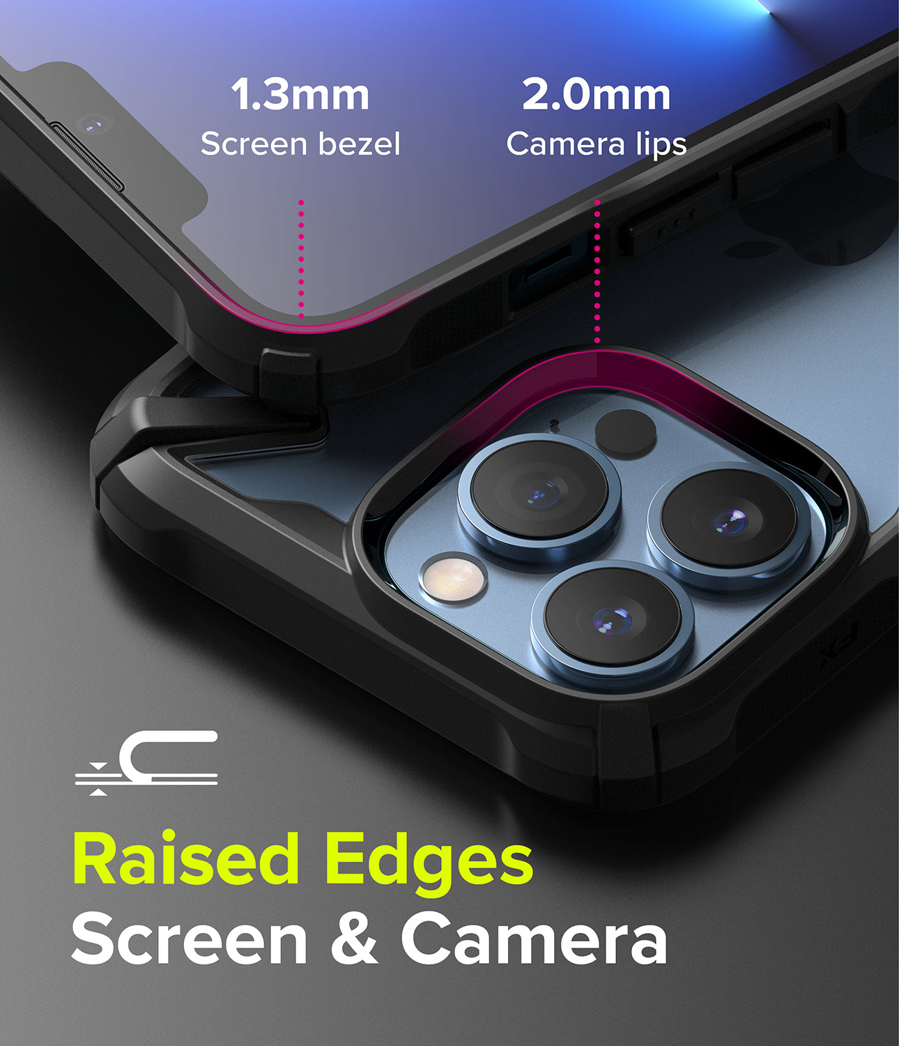 iPhone 13 Pro Case | Fusion-X - Raised Edges. Screen & Camera