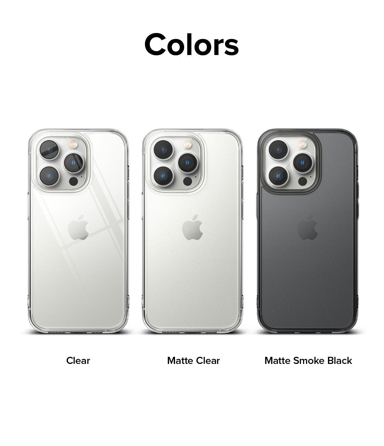 iPhone 14 Pro Max Case | Fusion Matte - Smoke Black - Colors
