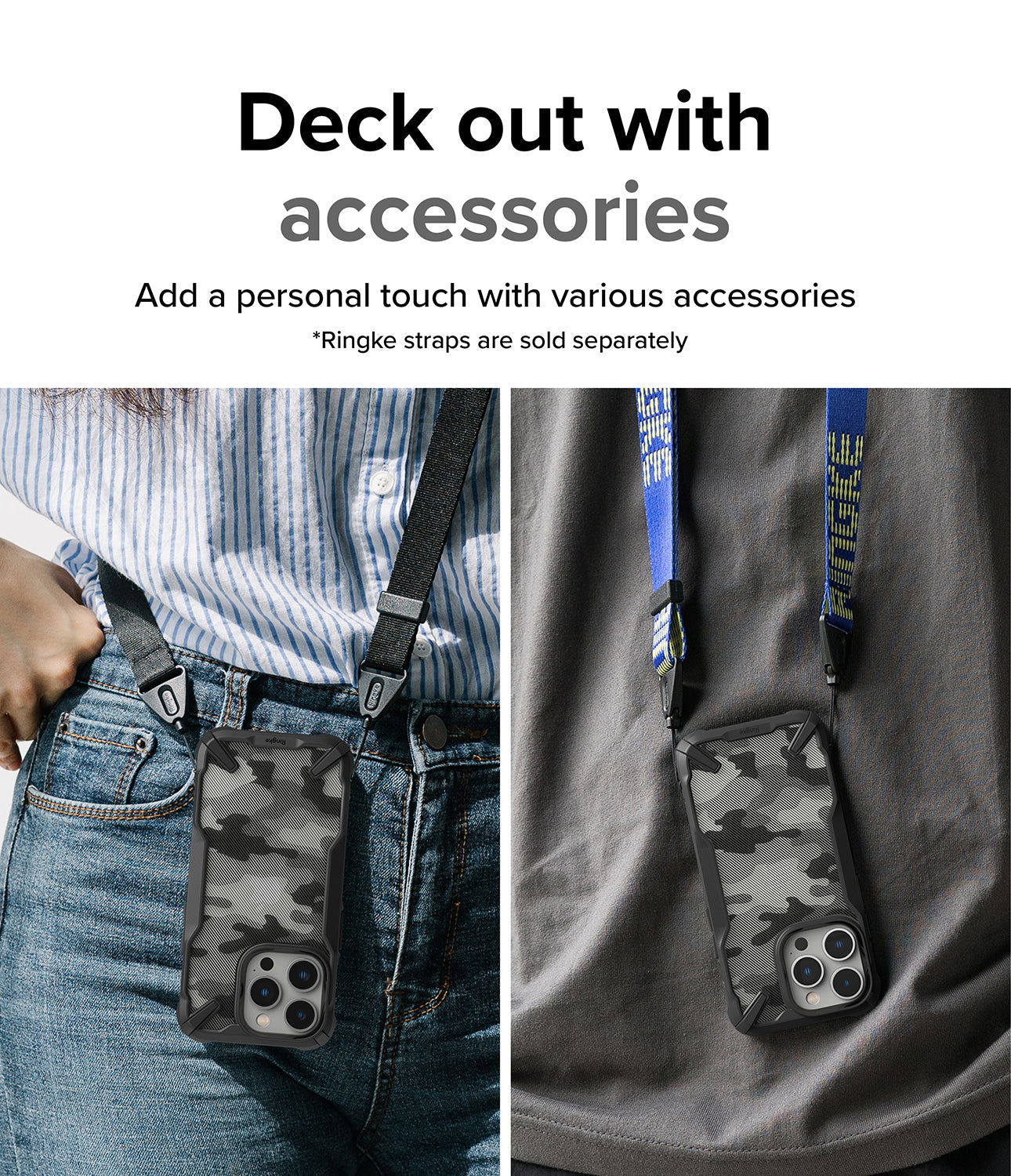 iPhone 14 Pro Max Case | Fusion-X - Camo Black - Deck out with accessories. Add a personal touch with various accessories.