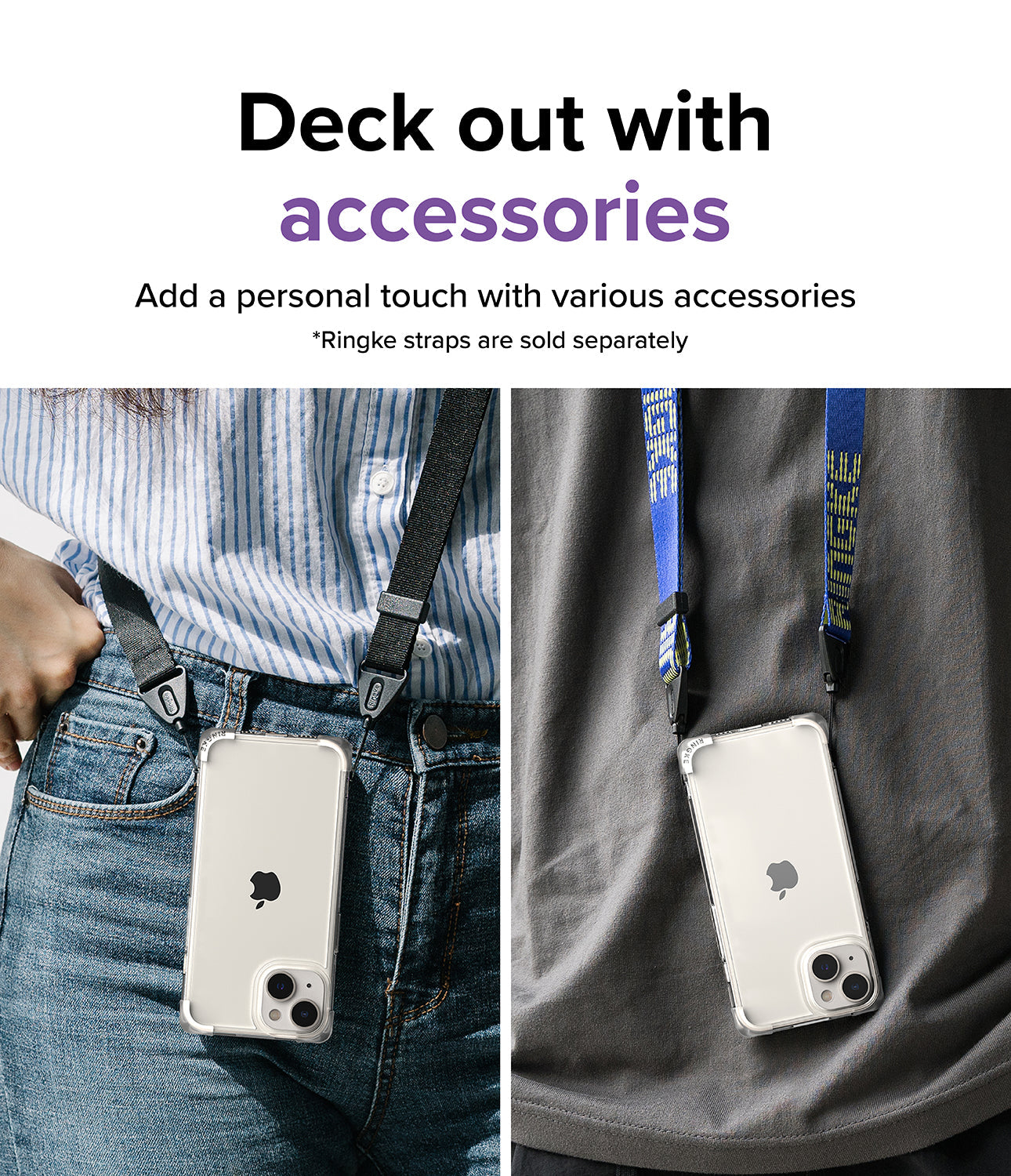 iPhone 14 Case | Fusion Bumper- Clear - Deck out with accessories. Add a personal touch with various accessories.