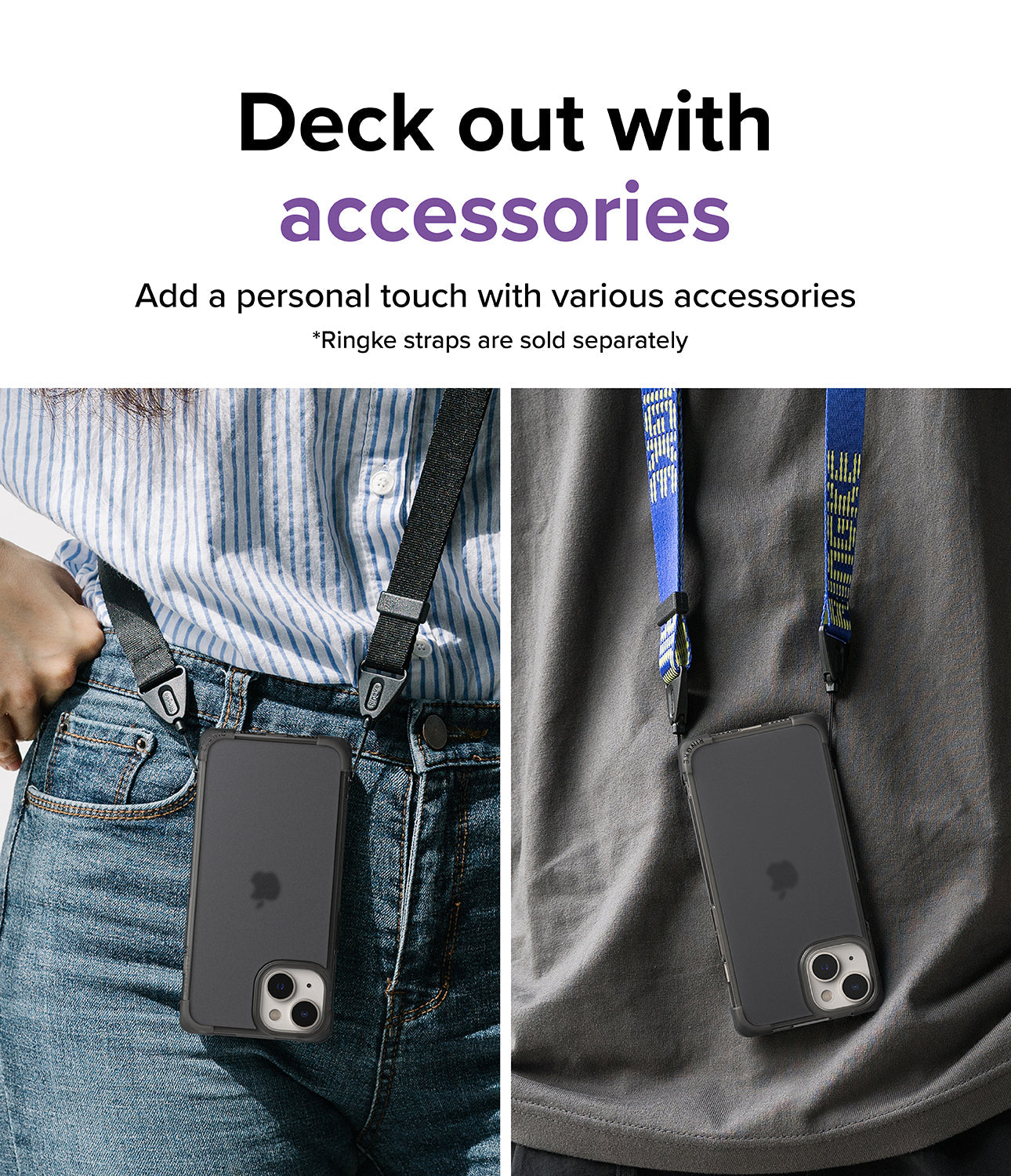 iPhone 14 Case | Fusion Bumper- Matte Smoke Black- Deck out with accessories. Add a personal touch with various accessories.