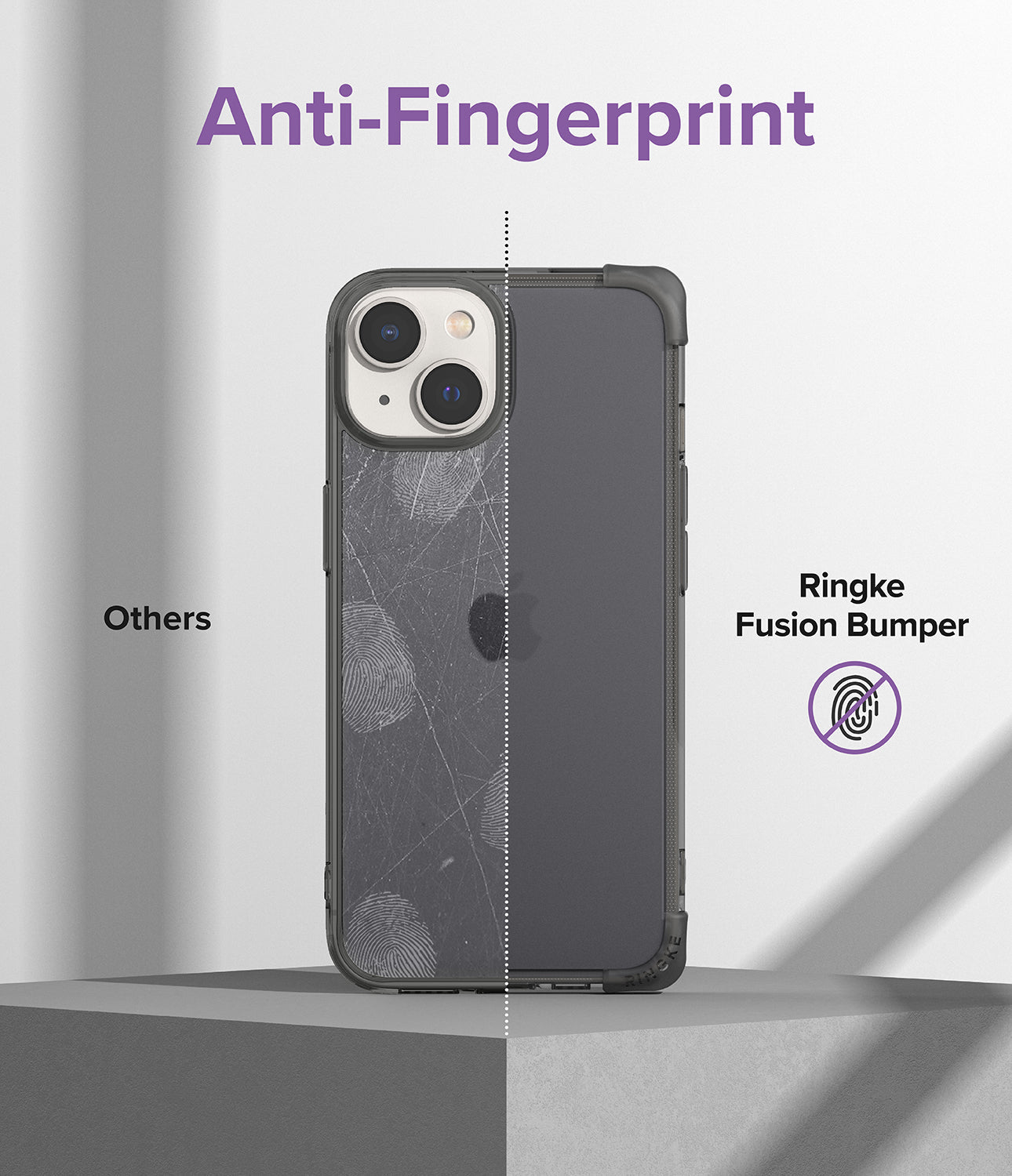 iPhone 14 Case | Fusion Bumper- Matte Smoke Black- Anti-Fingerprint