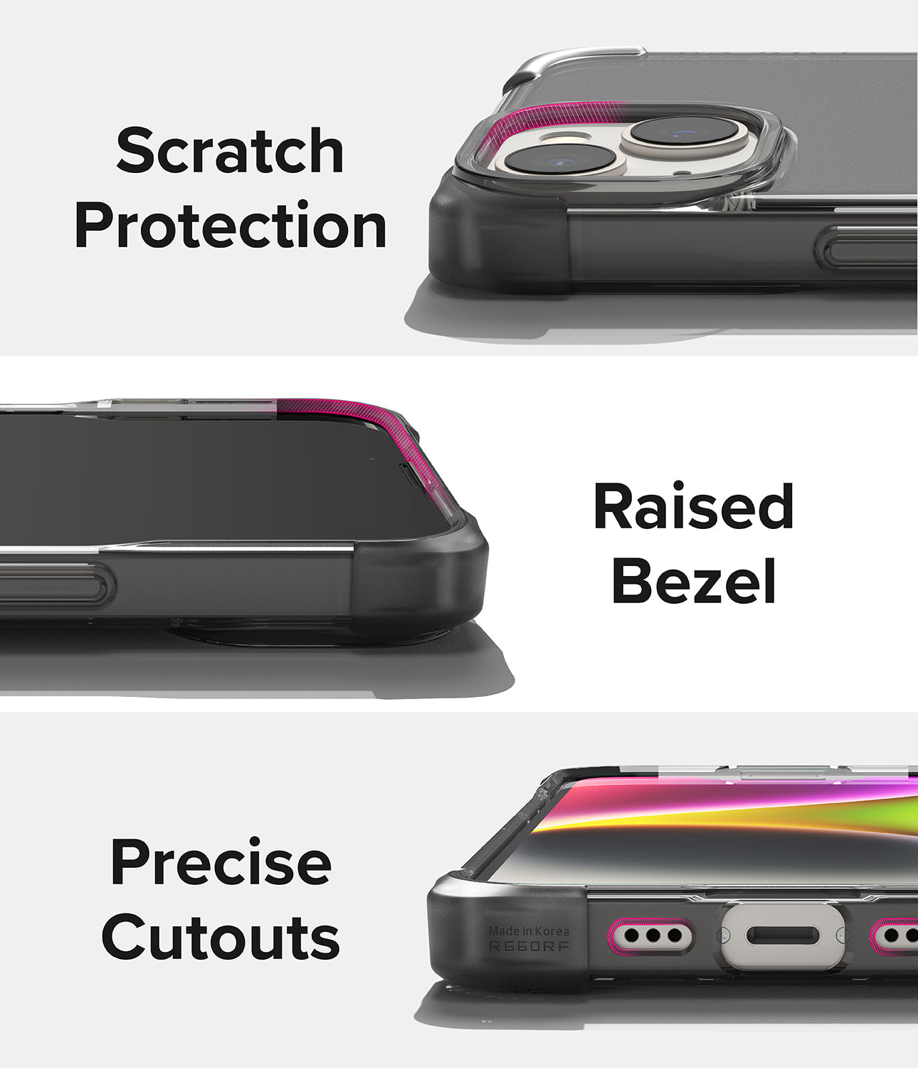 iPhone 14 Case | Fusion Bumper- Matte Smoke Black- Scratch Protection Raised Bezel. Precise Cutouts.