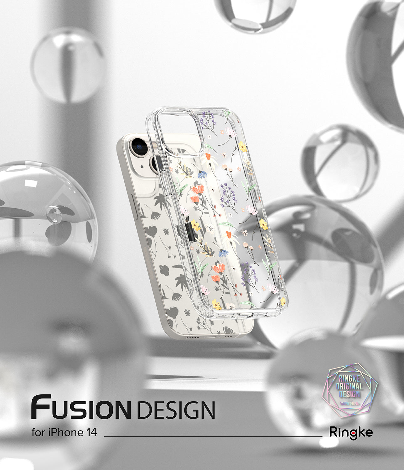 iPhone 14 Case | Fusion Design - Dry Flowers - By Ringke