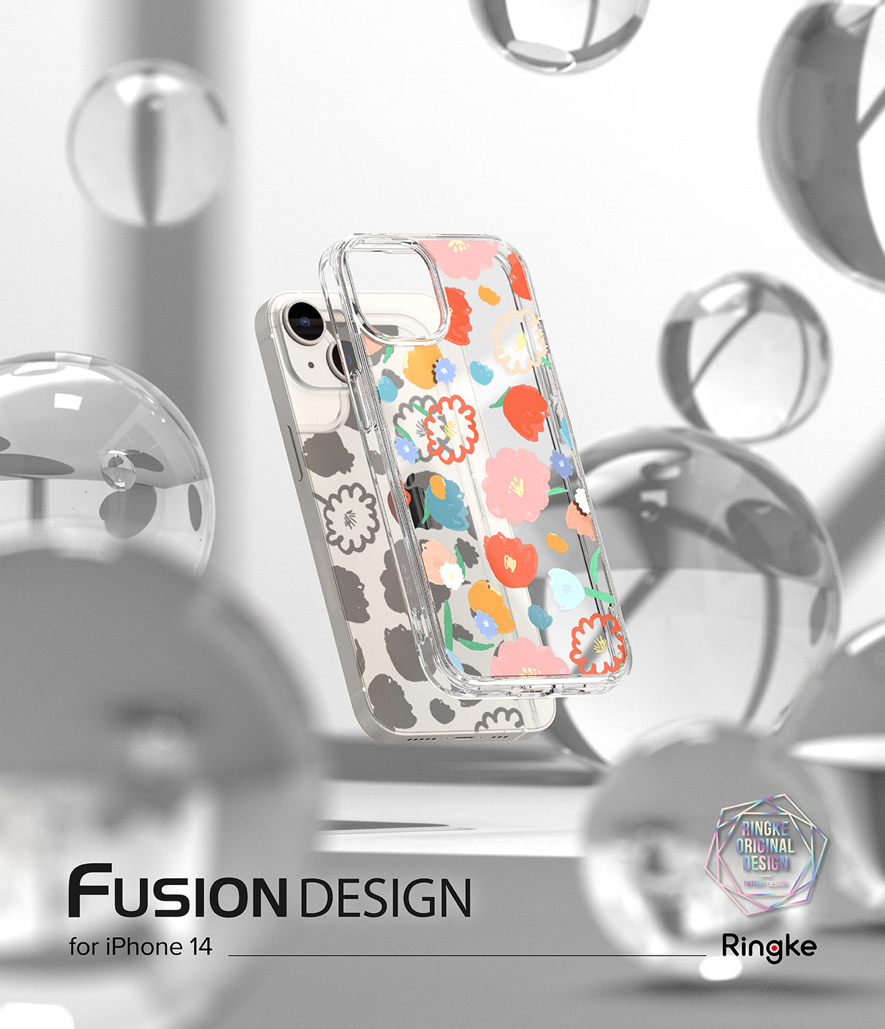 iPhone 14 Case | Fusion Design - Floral - By Ringke