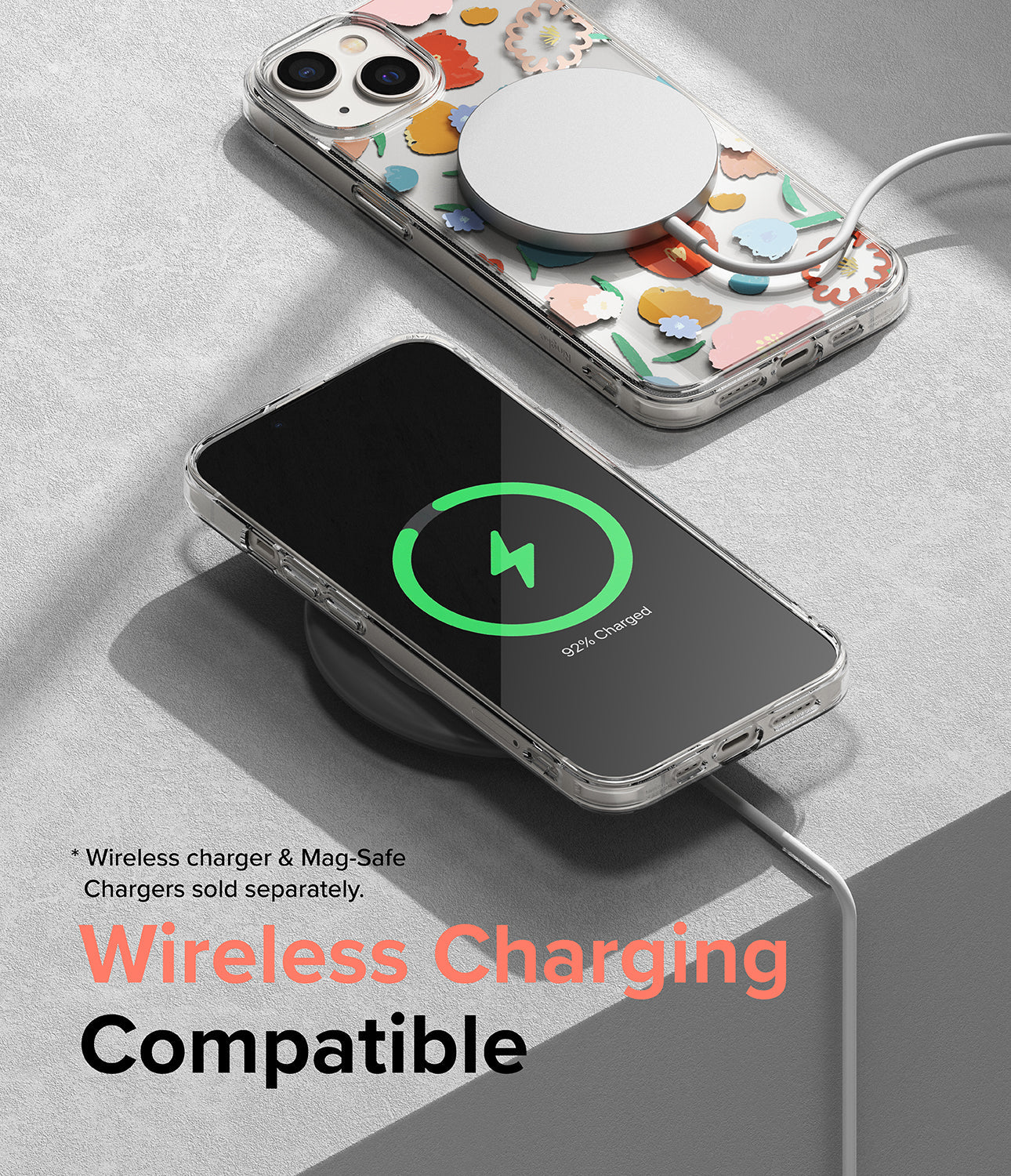 iPhone 14 Case | Fusion Design - Floral - Wireless Charging Compatible