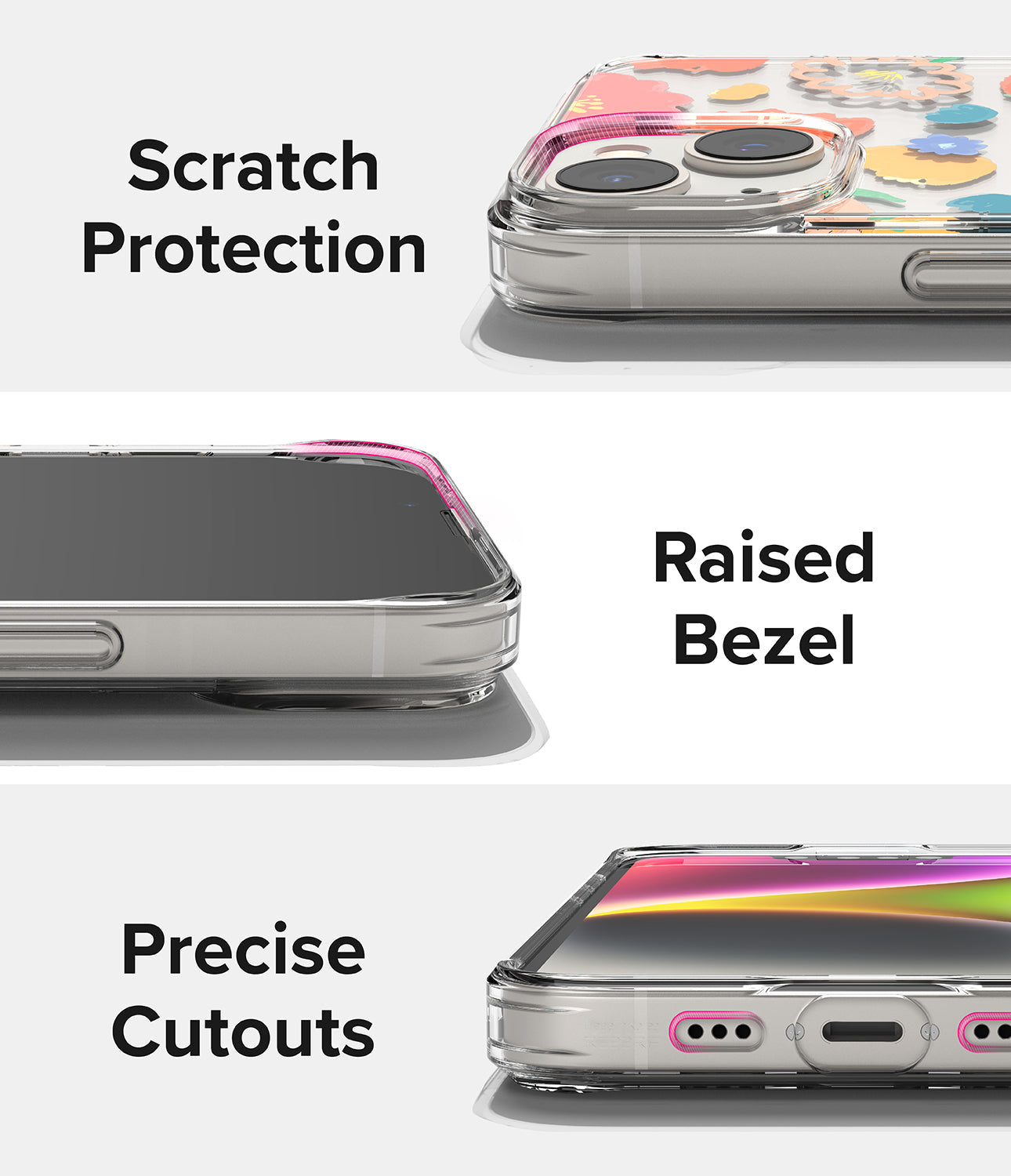 iPhone 14 Case | Fusion Design - Floral - Scratch Protection Raised Bezel. Precise Cutouts.