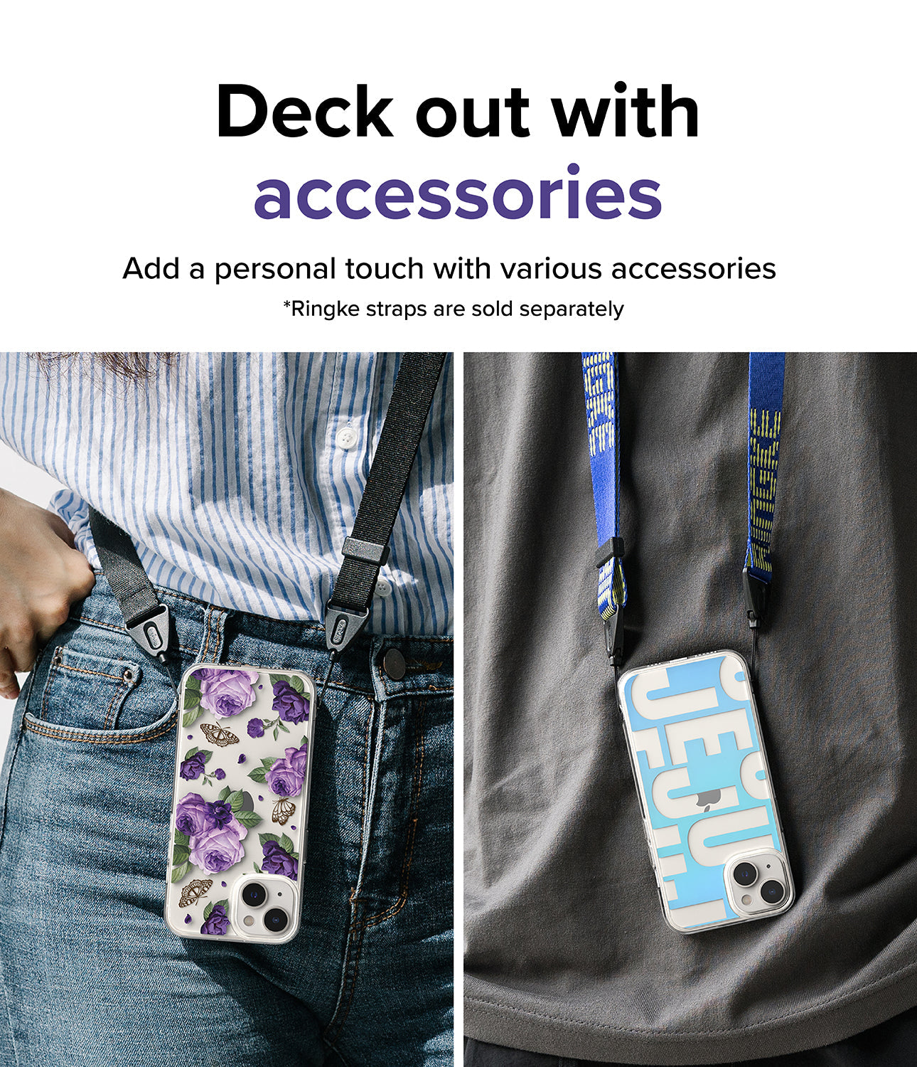 iPhone 14 Case | Fusion Design - Purple Rose - Deck out with accessories. Add a personal touch with various accessories.