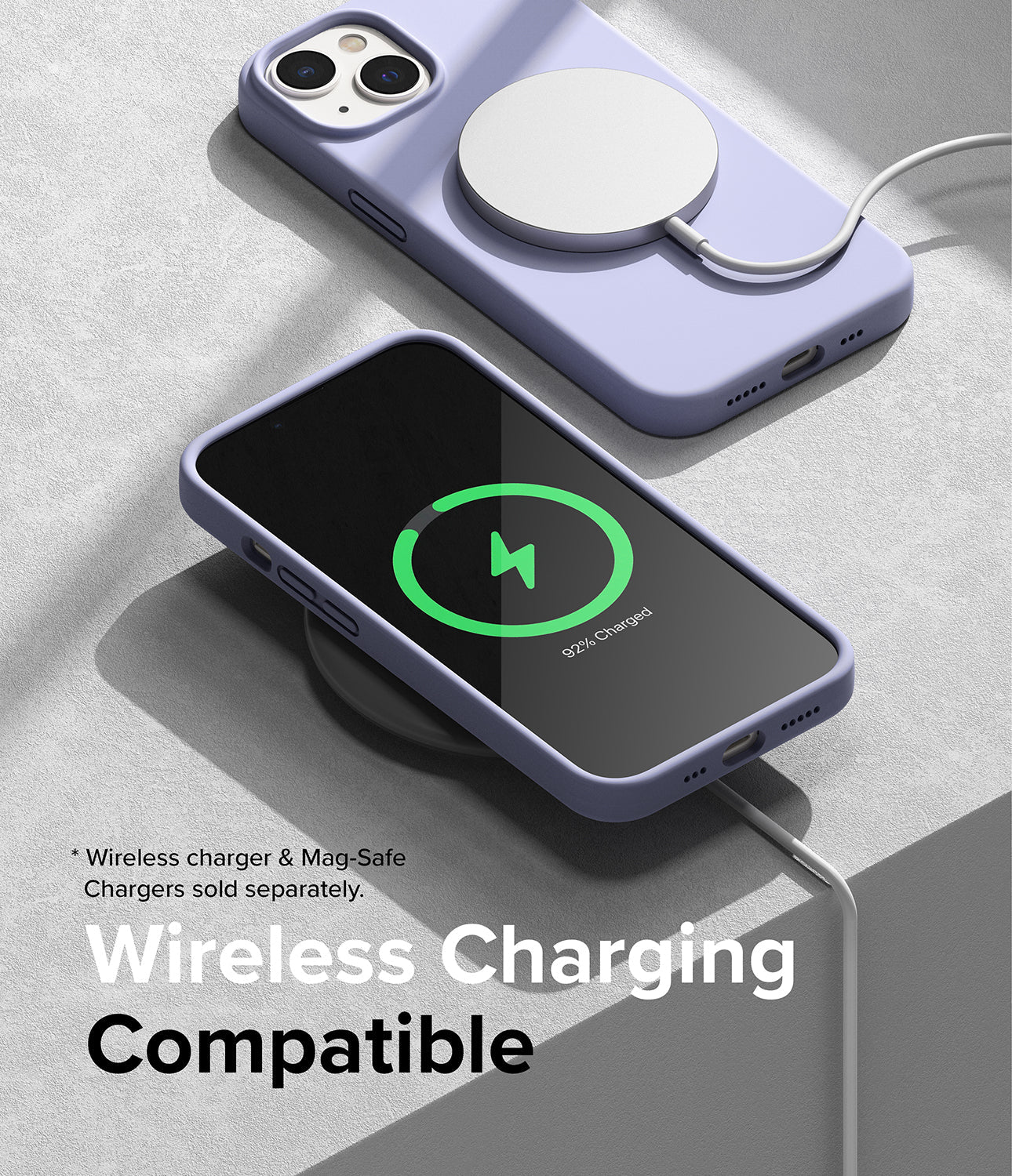 iPhone 14 Case | Silicone - Lavender - Wireless Charging Compatible