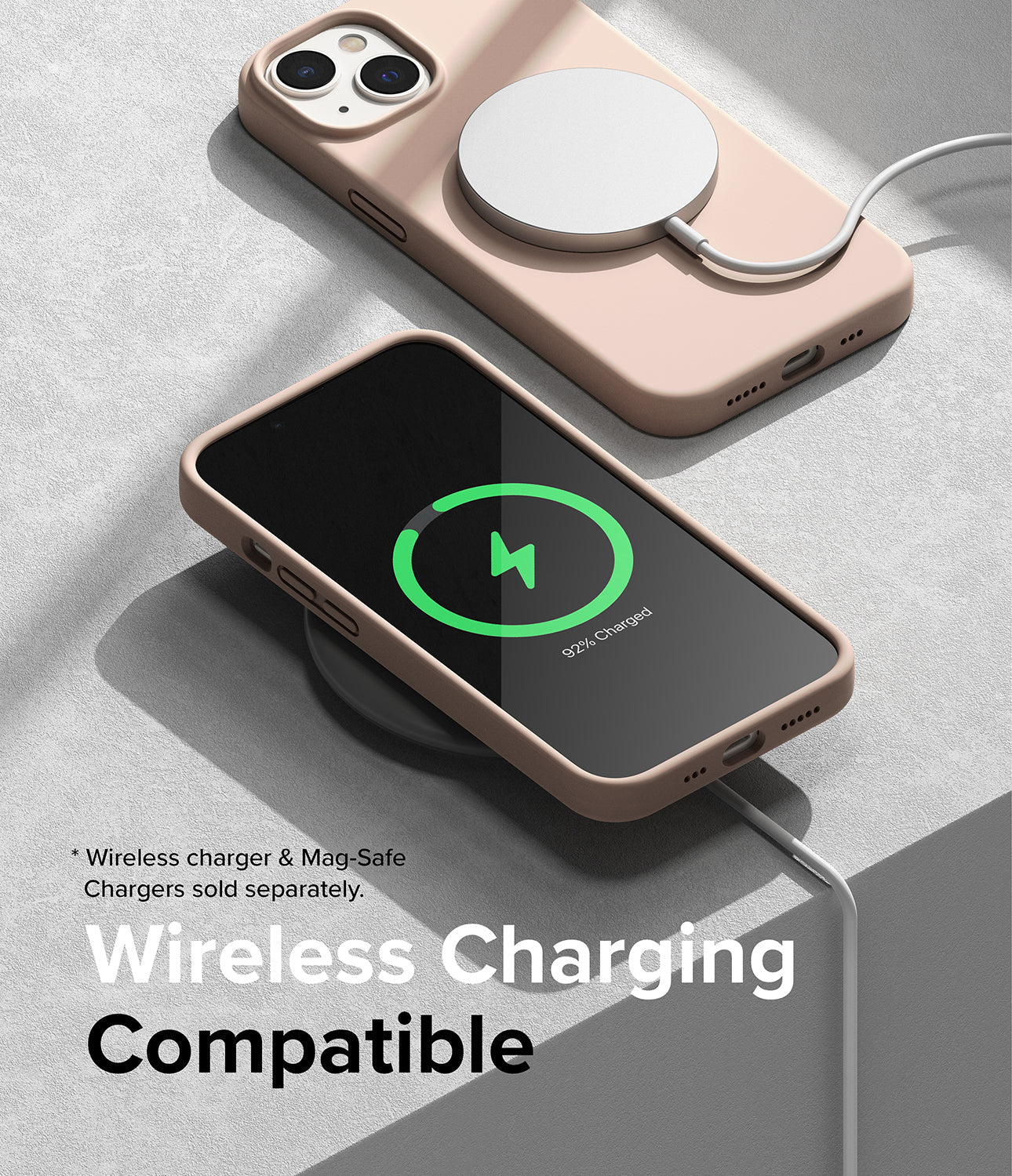 iPhone 14 Case | Silicone - Pink Sand - Wireless Charging Compatible