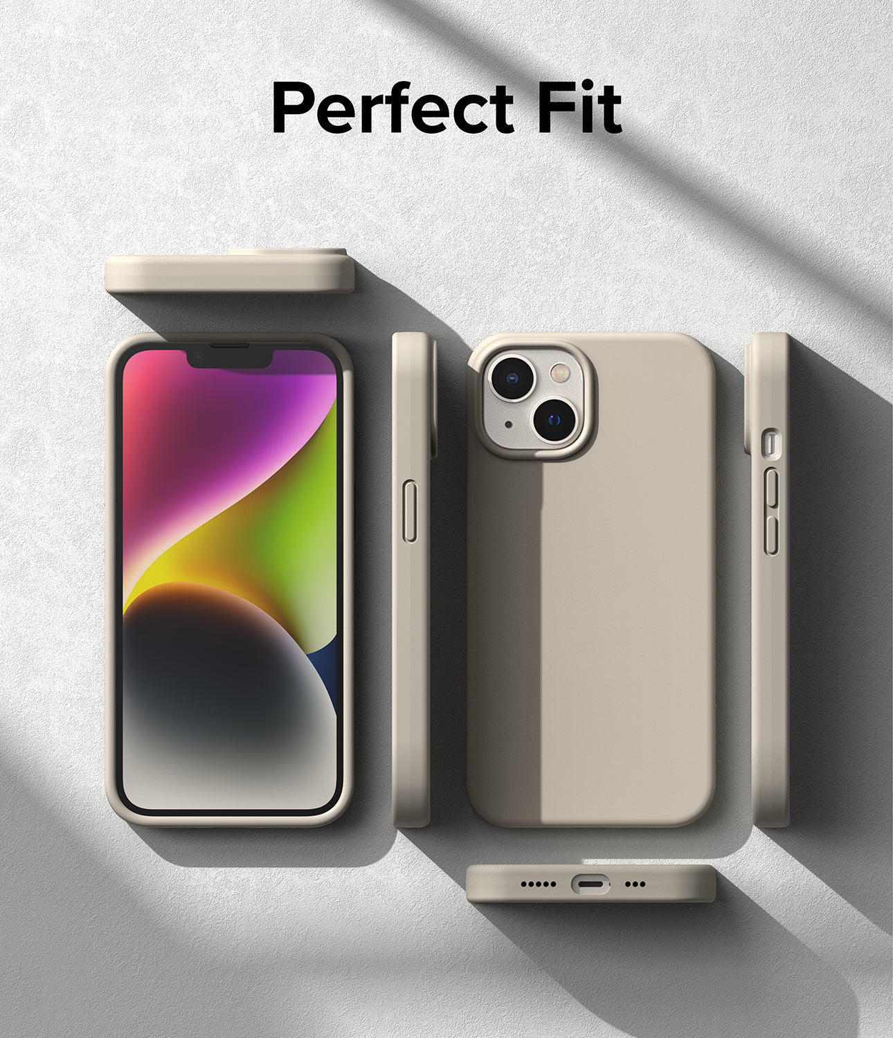 iPhone 14 Case | Silicone - Stone - Perfect Fit