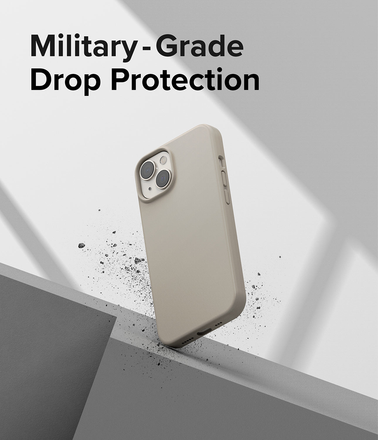 iPhone 14 Case | Silicone - Stone - Military-Grade Drop Protection