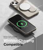 iPhone 14 Case | Silicone - Stone- Wireless charging Compatible