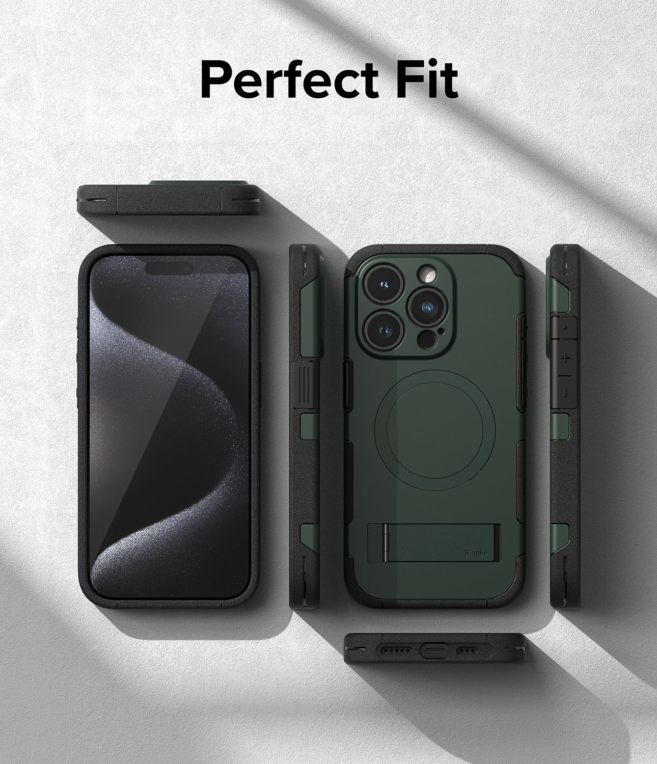 iPhone 15 Pro Max Case | Alles - Dark Green - Perfect Fit.