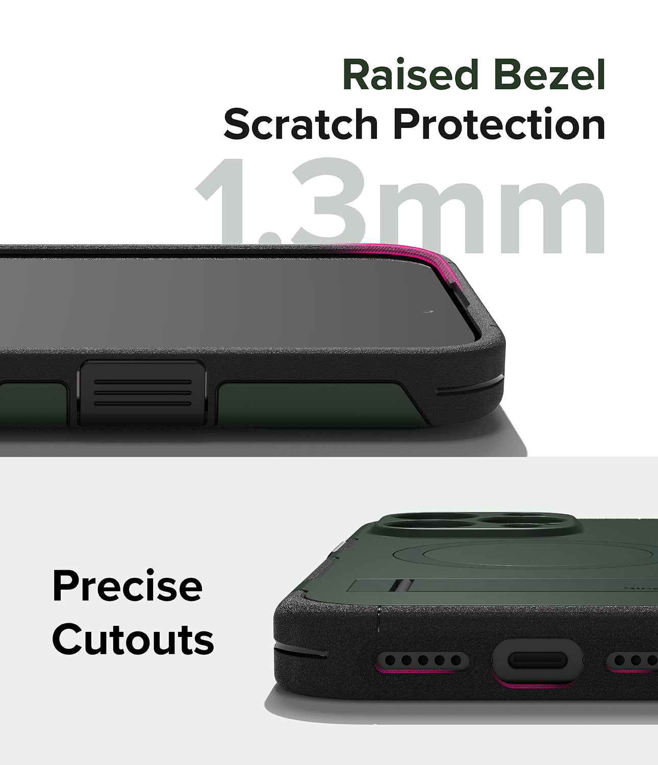 iPhone 15 Pro Max Case | Alles - Dark Green - Raised Bezel Scratch Protection. Precise Cutouts.