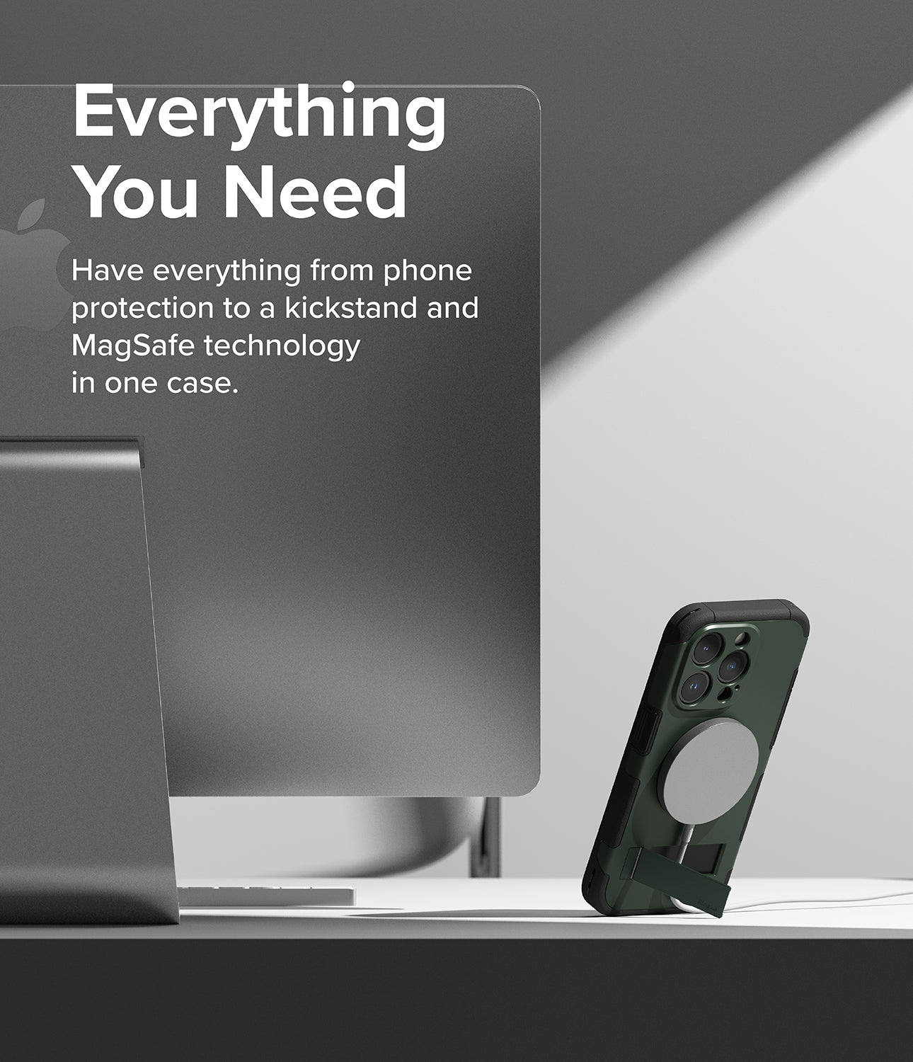 iPhone 15 Pro Max Case | Alles - Dark Green - Everything You Need. Have everything from phone protection to a kickstand and MagSafe technology in one case.
