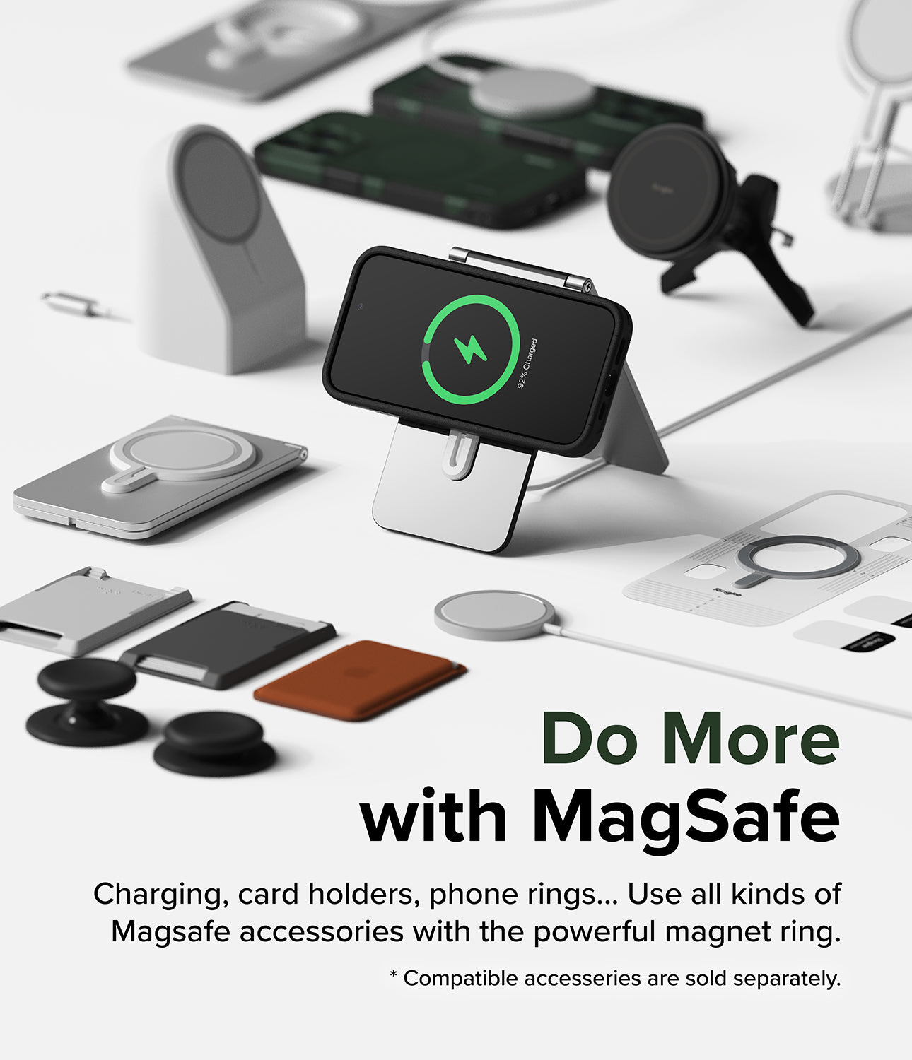 iPhone 15 Pro Max Case | Alles - Dark Green - Do More with MagSafe. Charging, card holders, phone rings... Use all kinds of MagSafe accessories with the powerful magnet ring