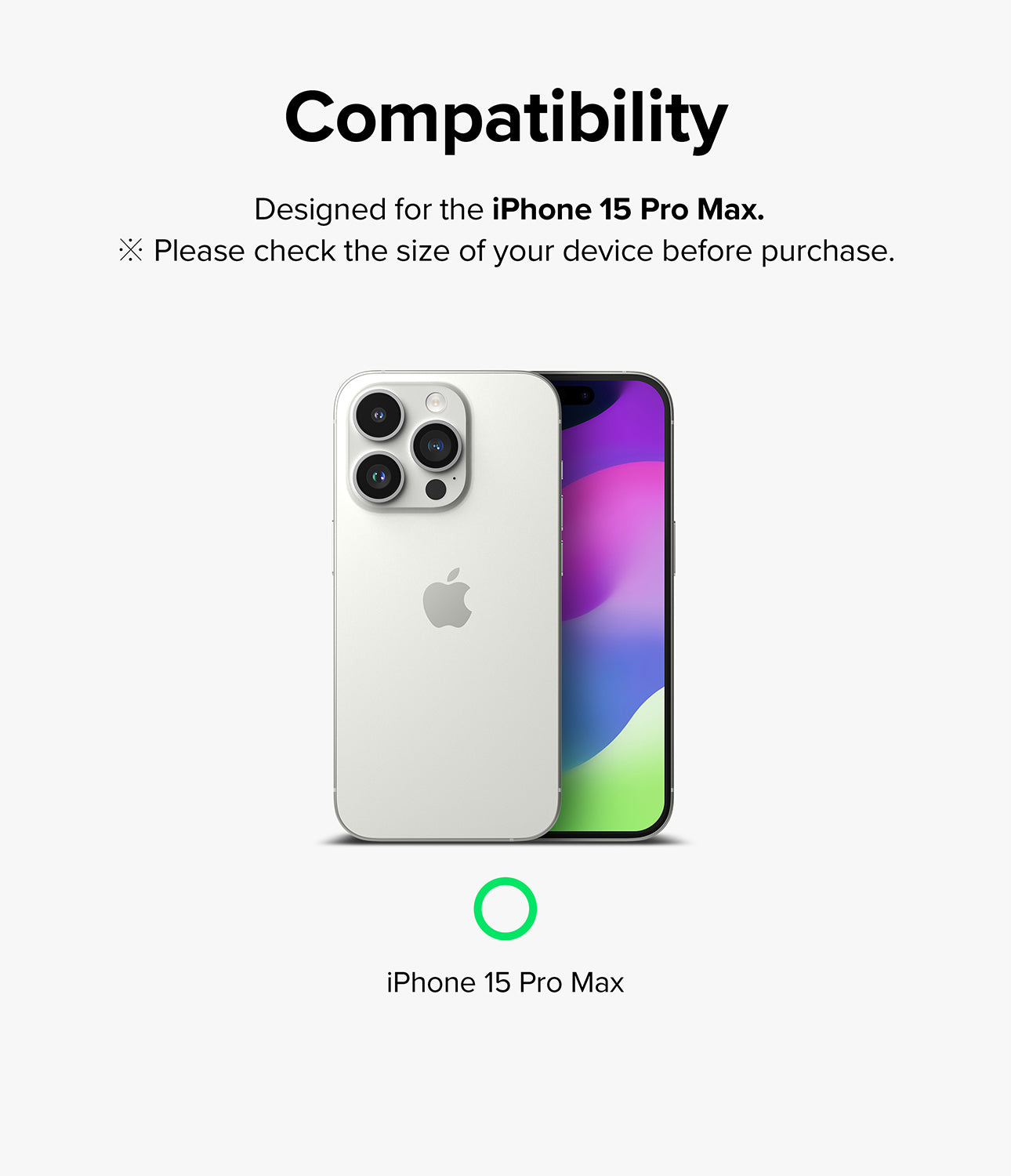 iPhone 15 Pro Max | Camera Lens Frame Glass - Compatibility. Designed for the iPhone 15 Pro Max.