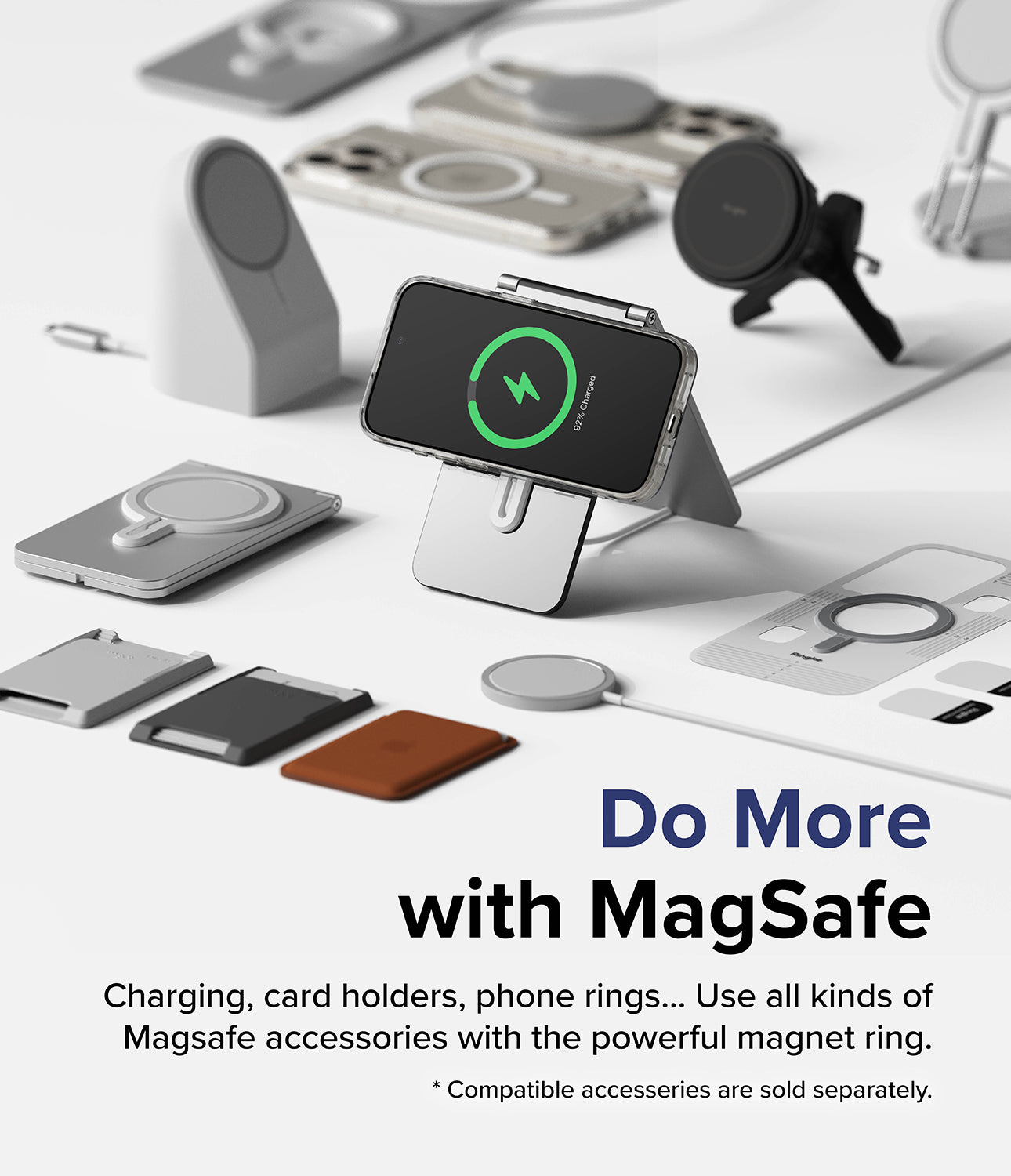iPhone 15 Pro Max Case | Fusion Magnetic - Clear- Do More with MagSafe. Charging, card holders, phone rings... Use all kinds of MagSafe accessories with the powerful magnet ring.