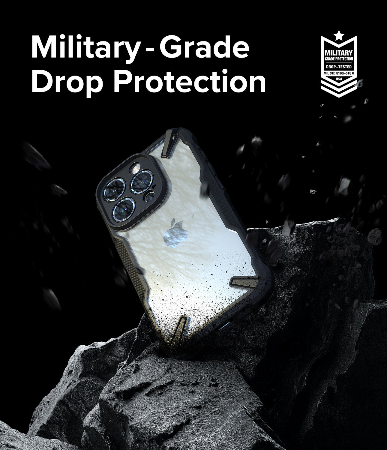 iPhone 15 Pro Max Case | Fusion-X Black - Military-Grade Drop Protection