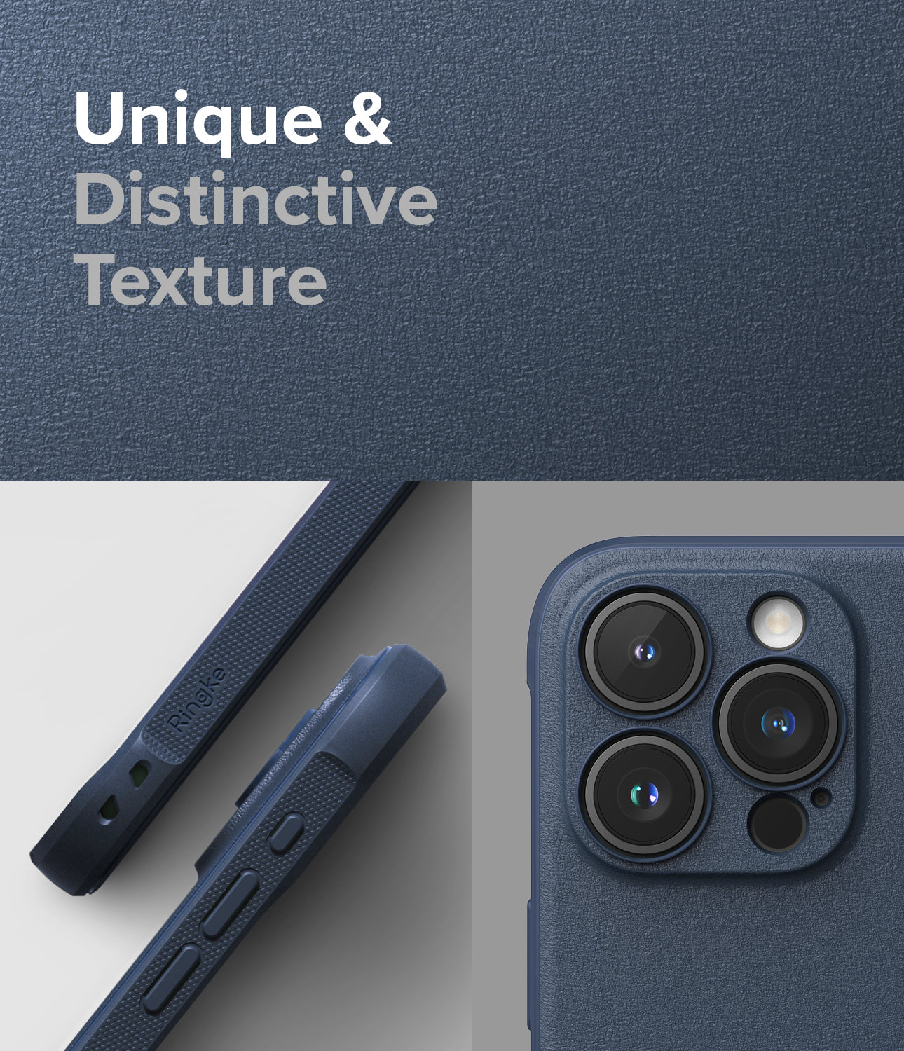 iPhone 15 Pro Max Case | Onyx - Navy - Unique and Distinctive Texture