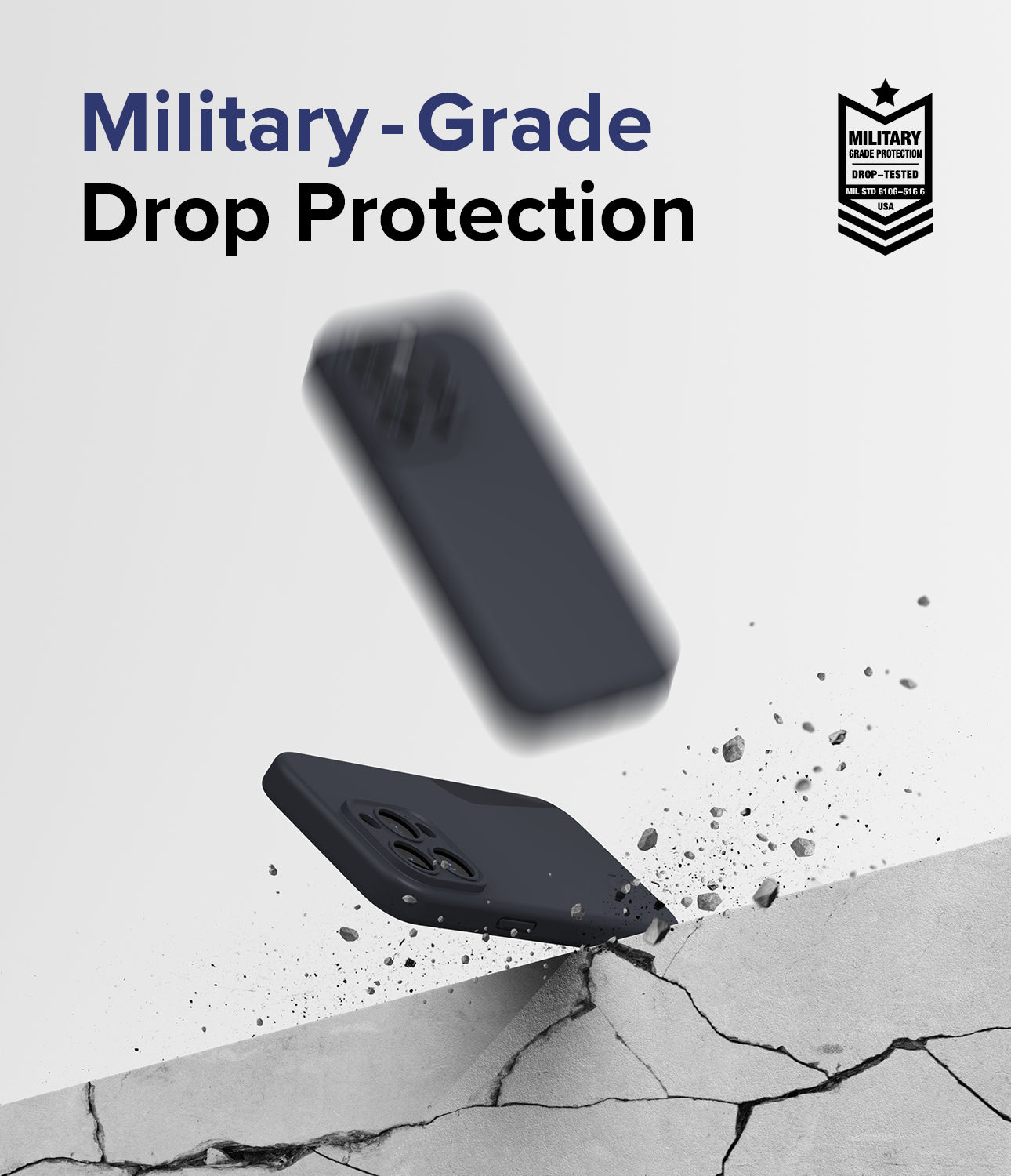 iPhone 15 Pro Max Case | Silicone Magnetic - Deep Blue - Military-Grade Drop Protection.