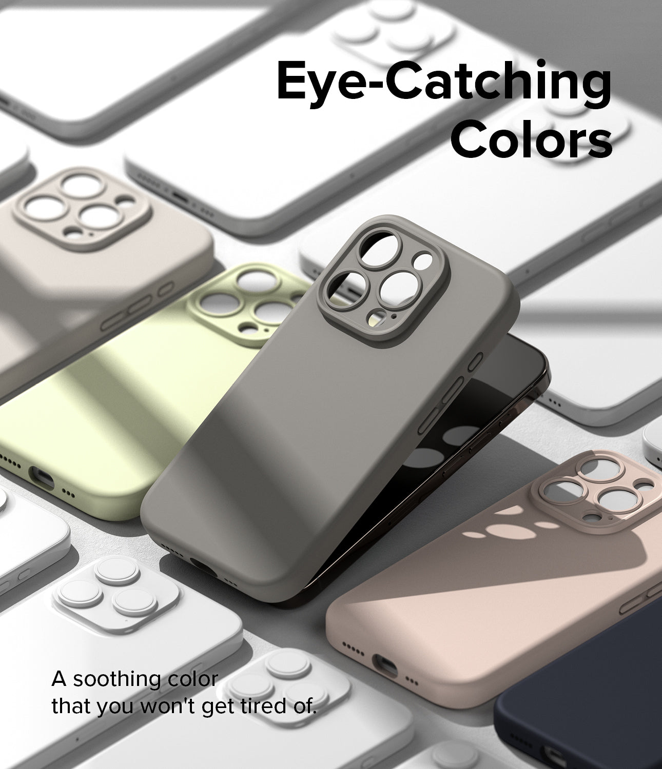 iPhone 15 Pro Max Case | Silicone Magnetic - Gray - Eye-Catching Colors