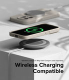iPhone 15 Pro Max Case | Silicone Magnetic - Stone - Wireless Charging Compatible.