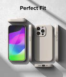 iPhone 15 Pro Max Case | Silicone Magnetic - Stone - Perfect Fit.